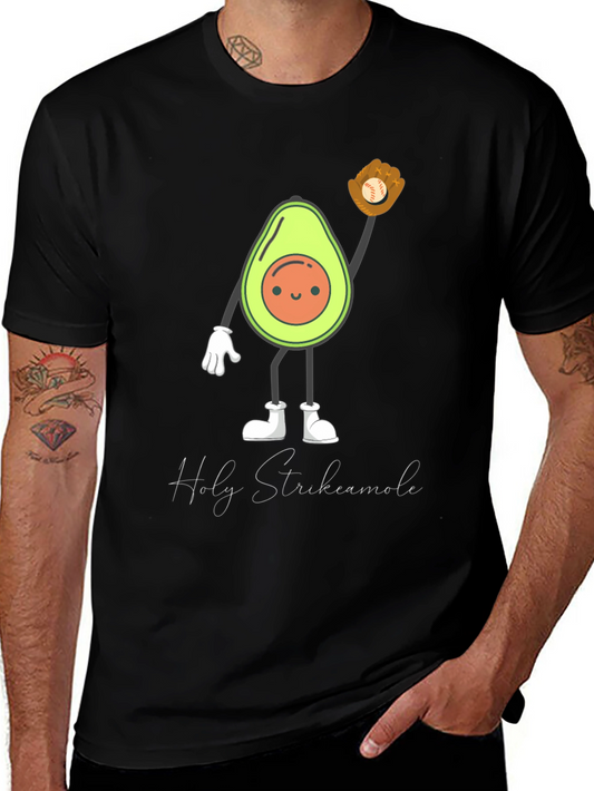 Funny Holy Strikecamole Avocado Baseball Graphic Tee