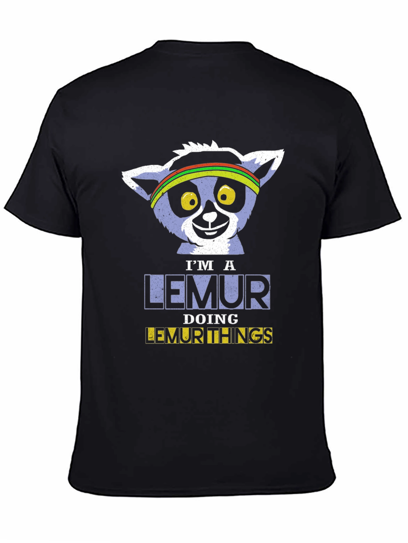 Im A Lemur Doing Lemur Things Black T-Shirt