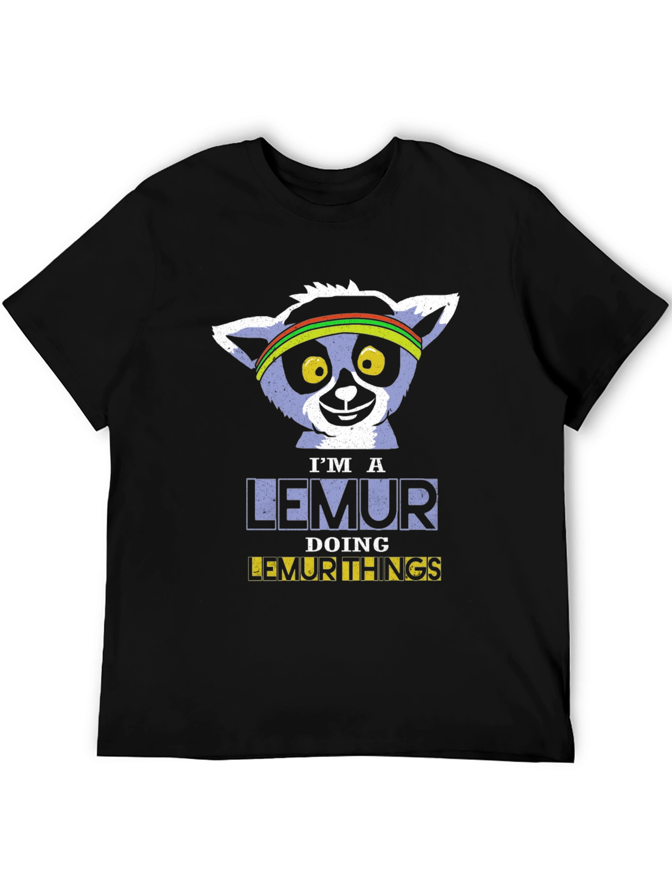 Im A Lemur Doing Lemur Things Black T-Shirt
