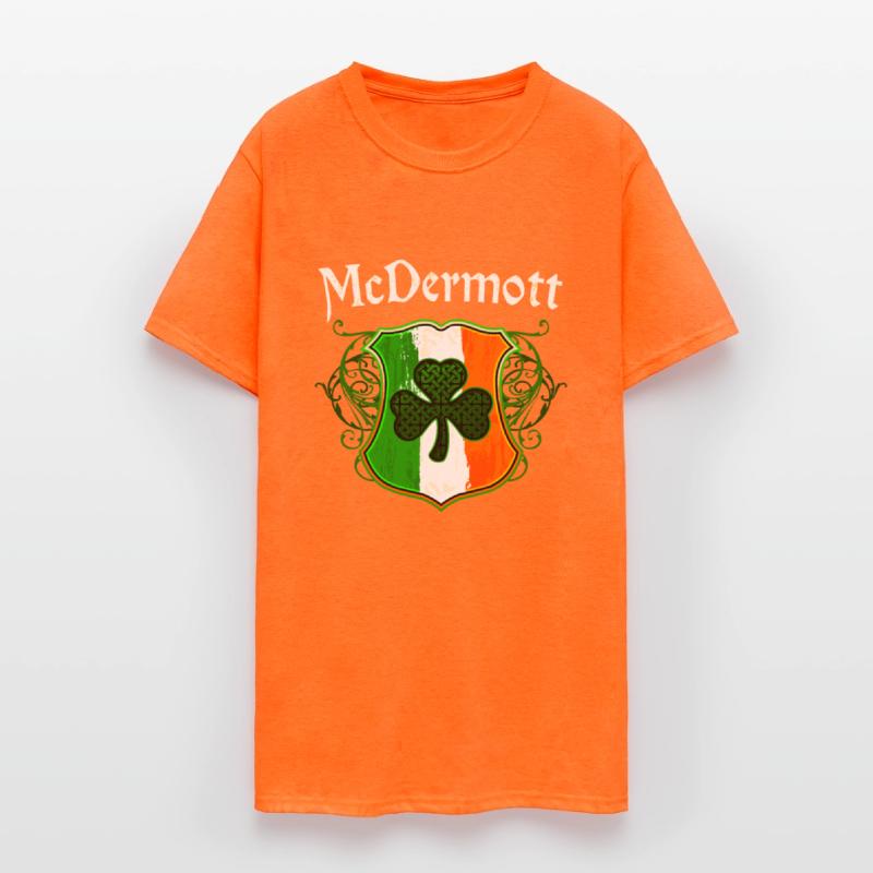 McDermott Irish Surname Ireland Flag Shamrock