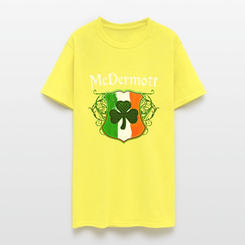 McDermott Irish Surname Ireland Flag Shamrock