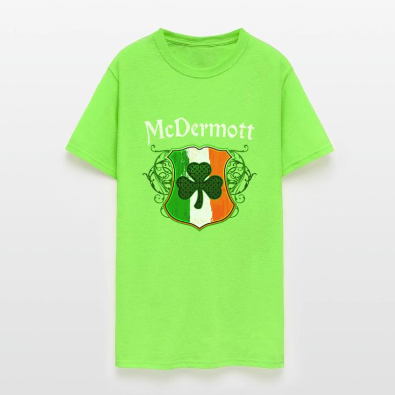 McDermott Irish Surname Ireland Flag Shamrock