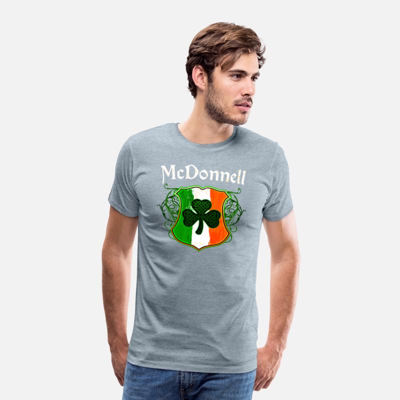 McDonnell Irish Surname Ireland Flag Shamrock