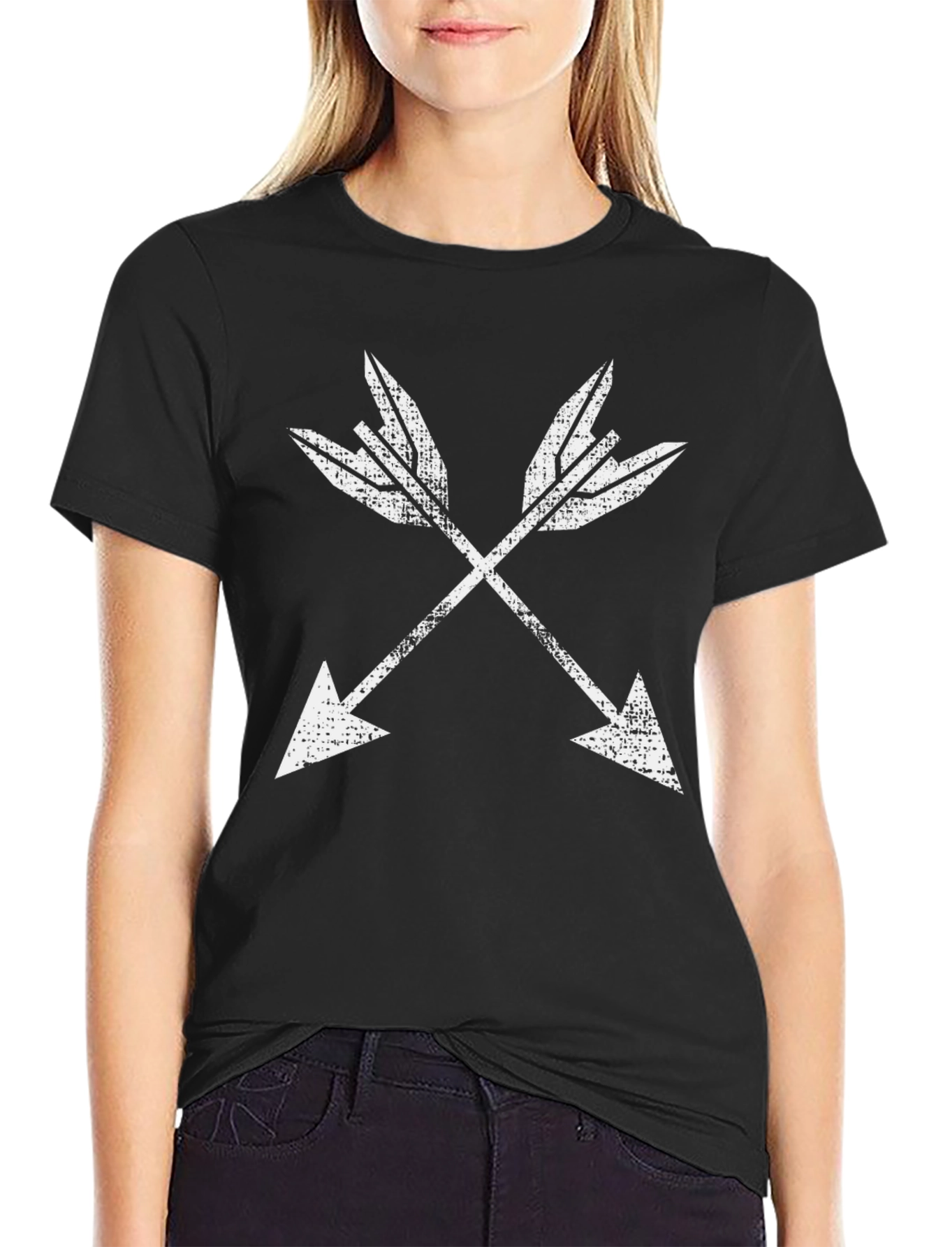 Crossed Arrows Graphic T-Shirt - Black