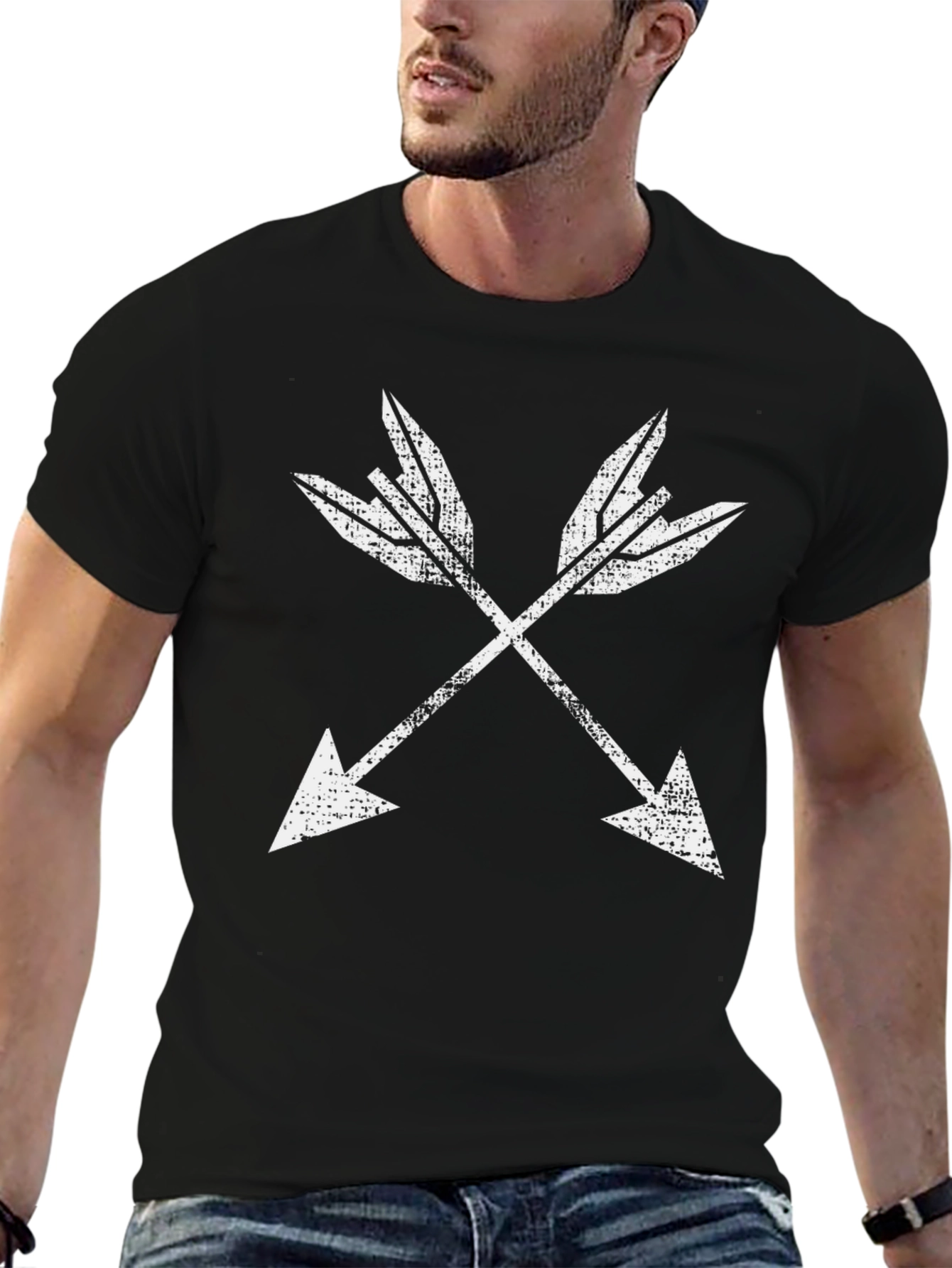 Crossed Arrows Graphic T-Shirt - Black