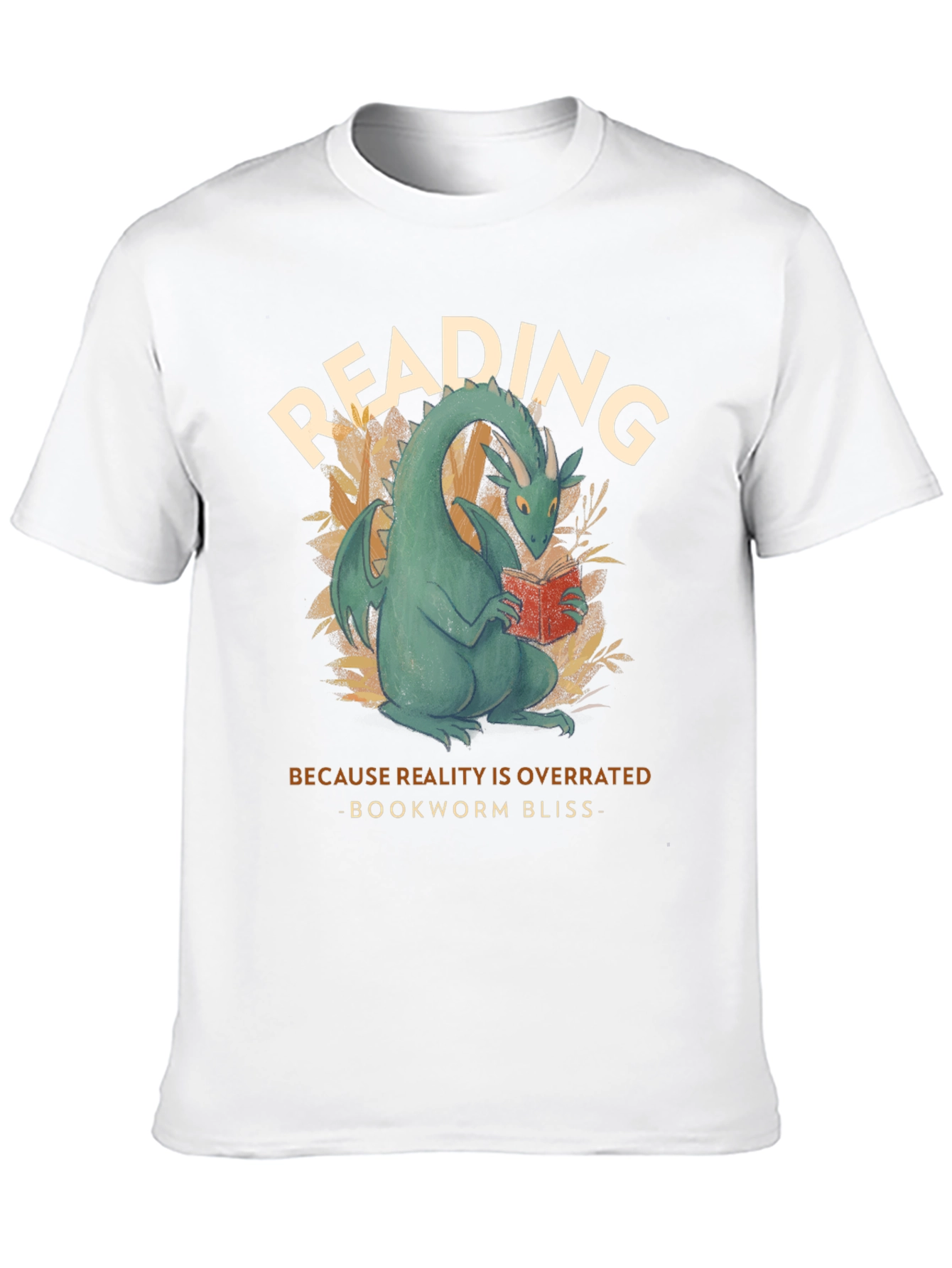Reading Dragon T-Shirt: Bookworm Bliss