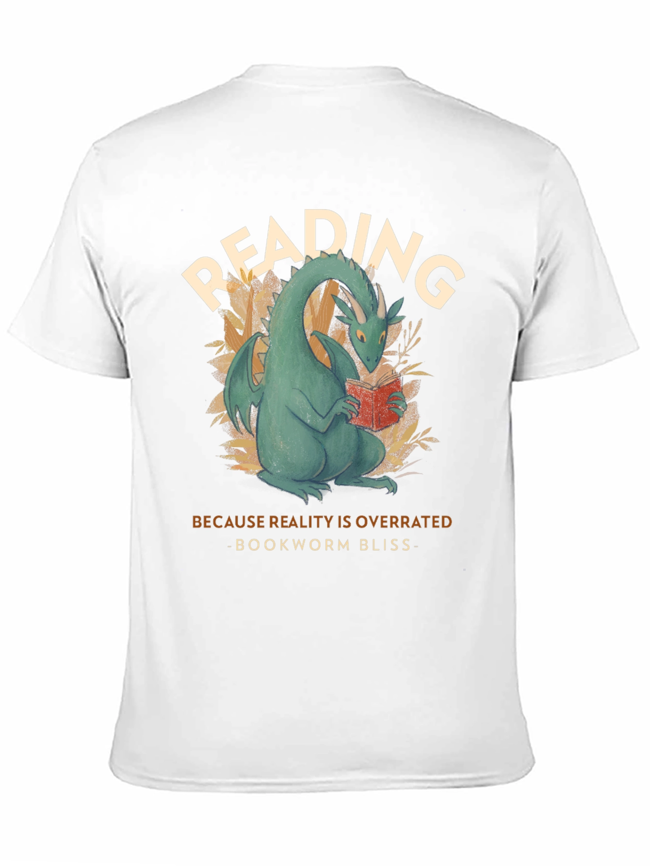 Reading Dragon T-Shirt: Bookworm Bliss