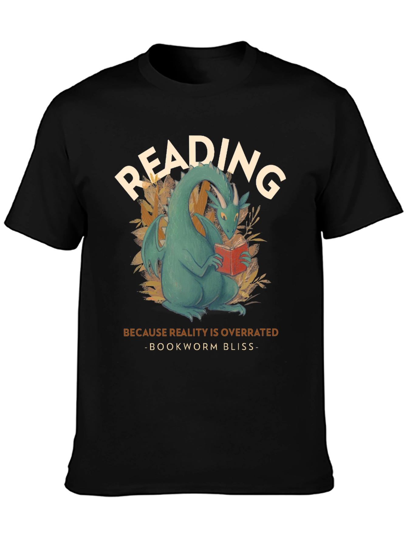 Reading Dragon T-Shirt: Bookworm Bliss