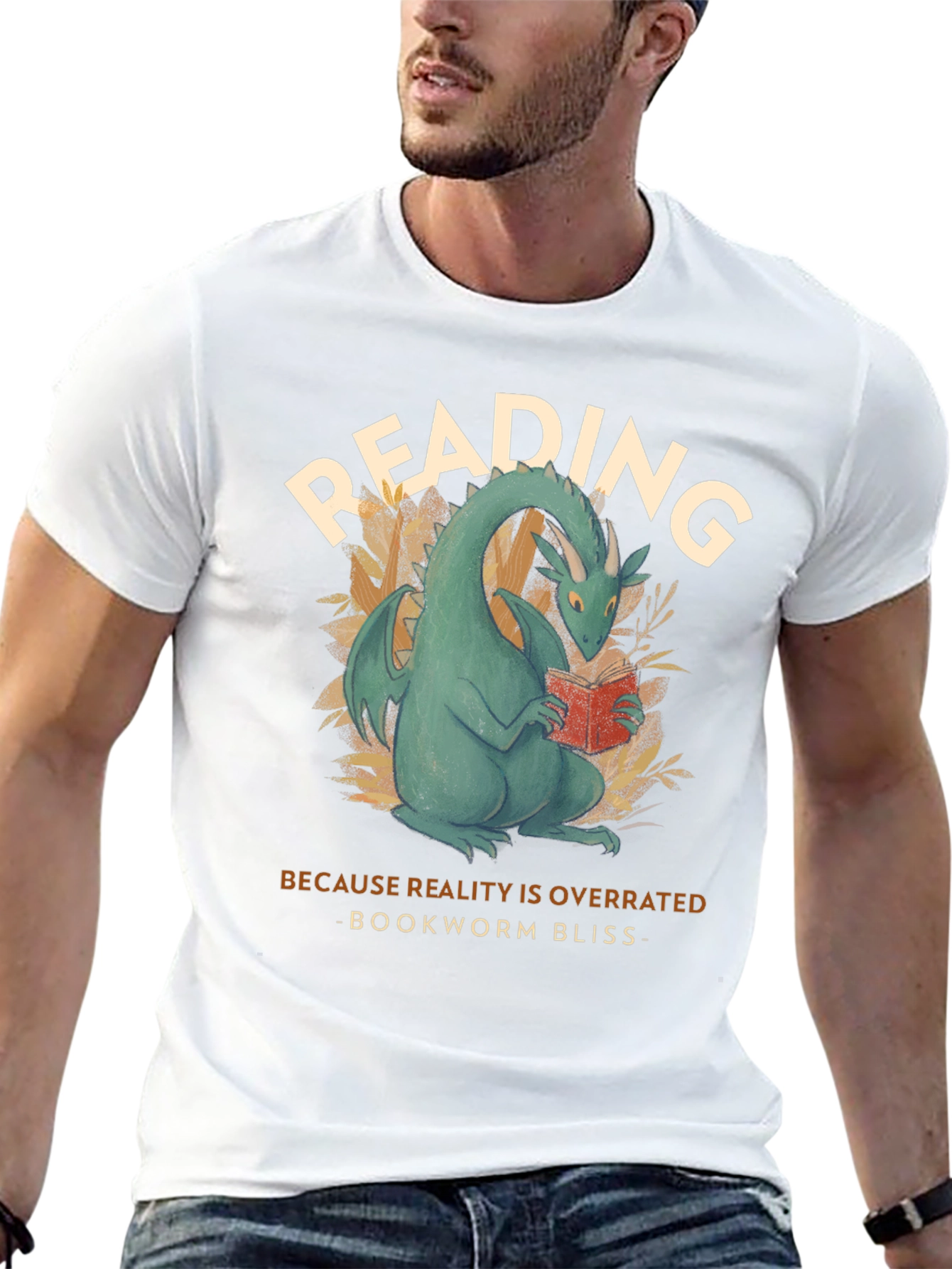 Reading Dragon T-Shirt: Bookworm Bliss