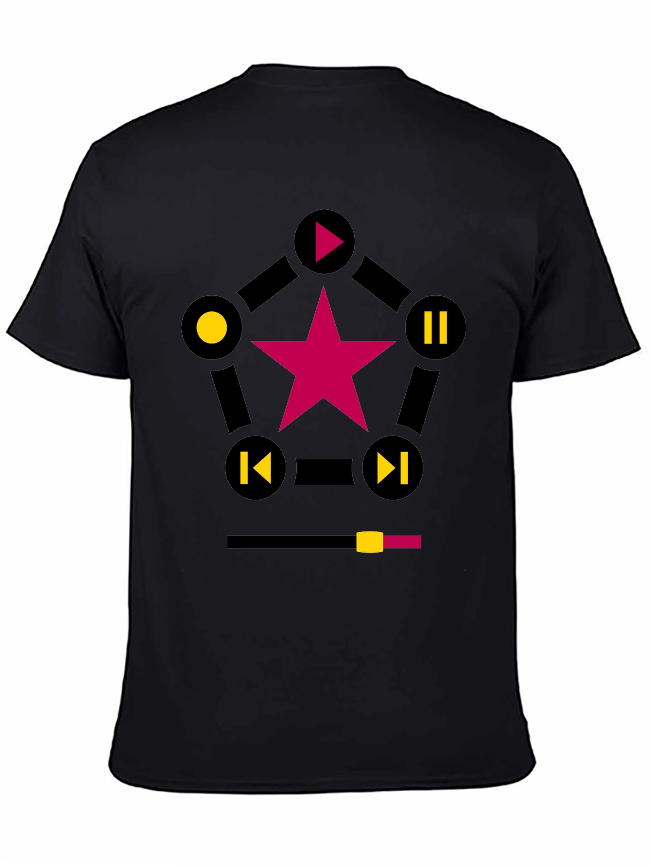 Starry Music Player Graphic T-Shirt