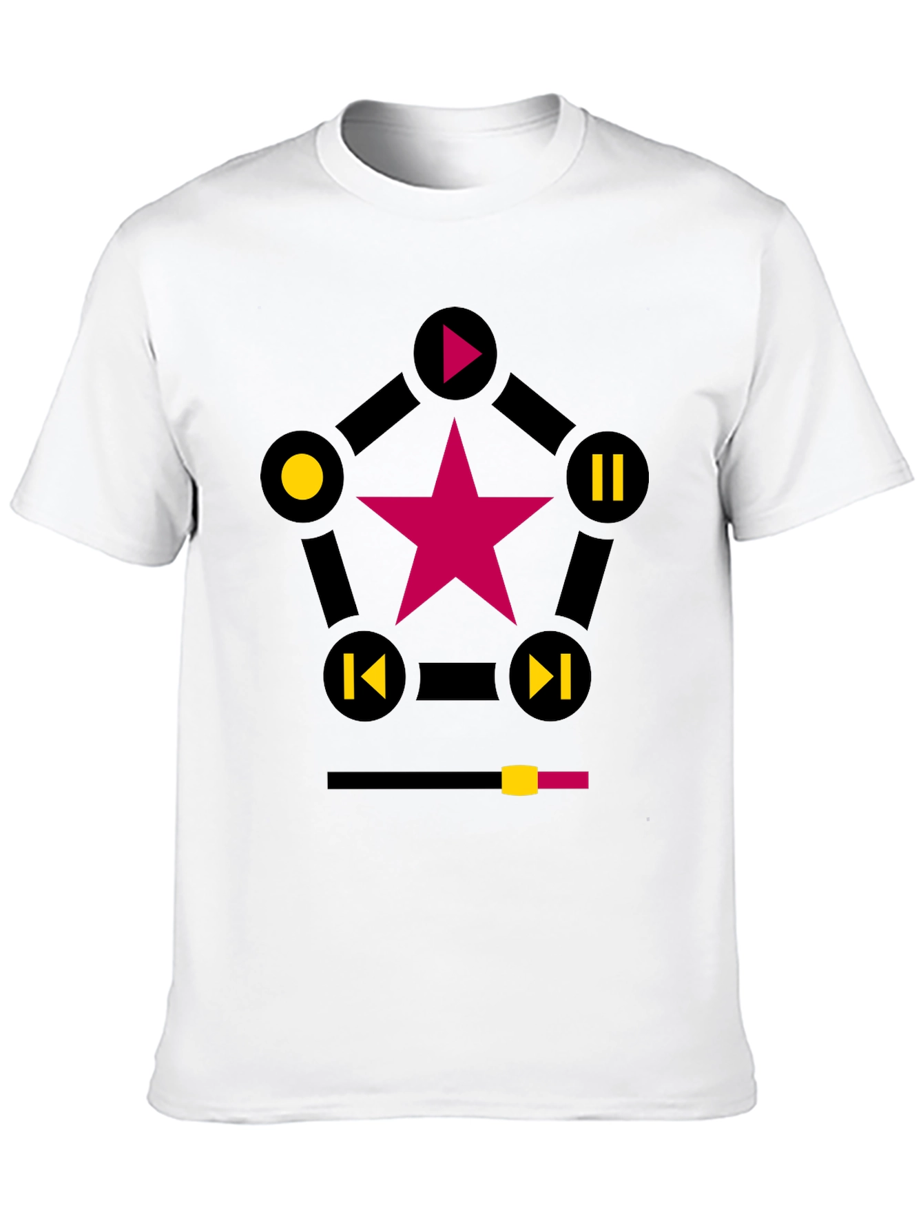 Starry Music Player Graphic T-Shirt