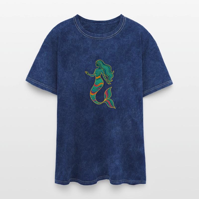 Mermaid Silhouette Made of Lines