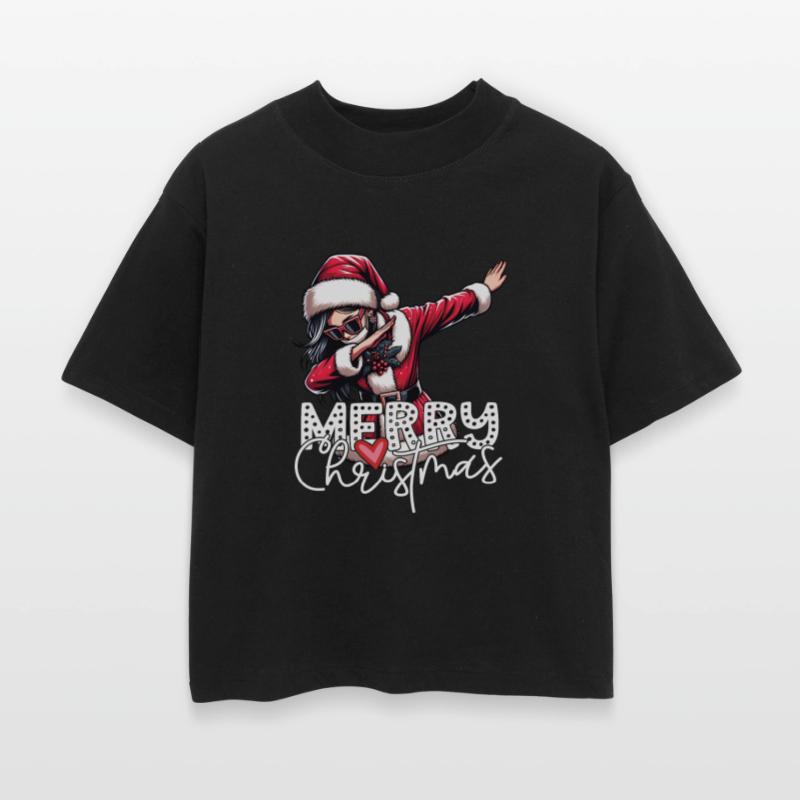 Merry Christmas Stylish Dabbing Woman Girl with