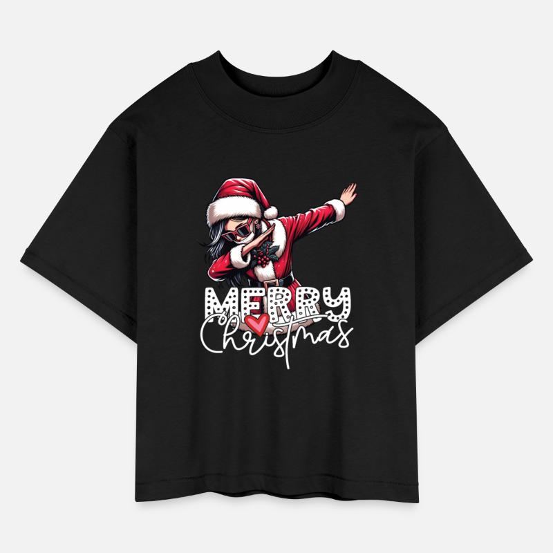 Merry Christmas Stylish Dabbing Woman Girl with