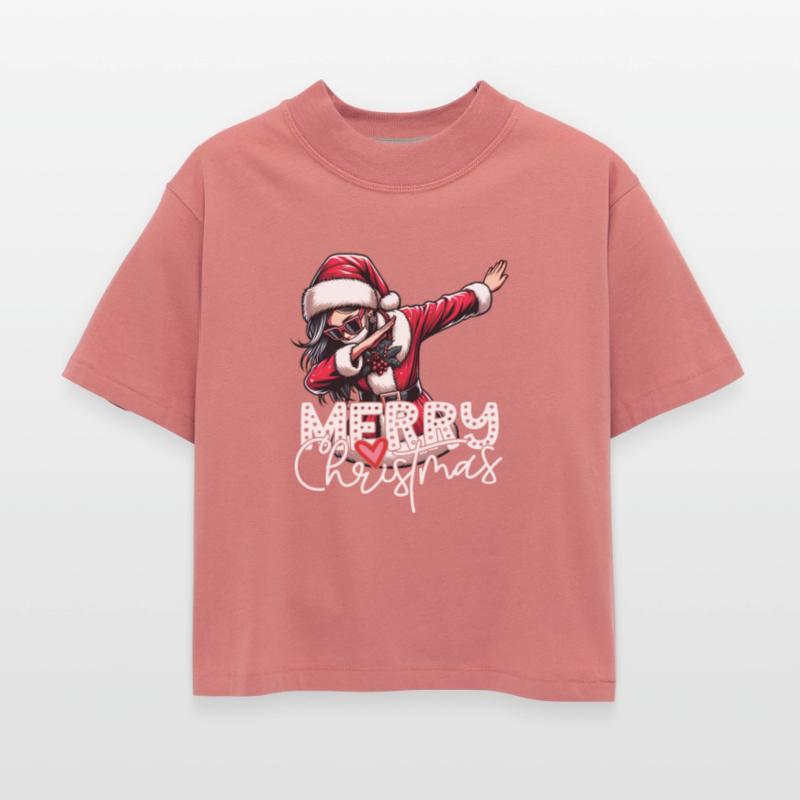 Merry Christmas Stylish Dabbing Woman Girl with