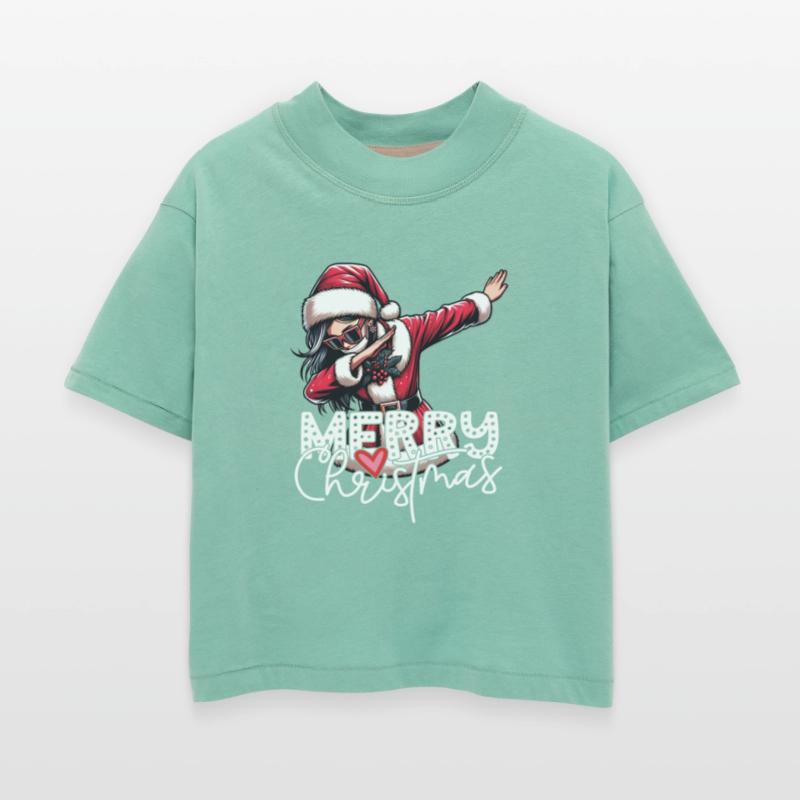 Merry Christmas Stylish Dabbing Woman Girl with