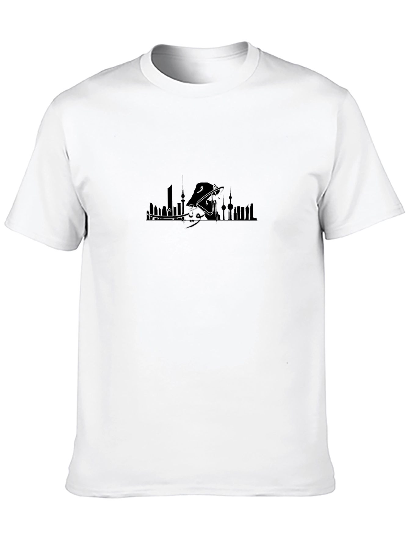 Kuwait Skyline Graphic Black T-Shirt