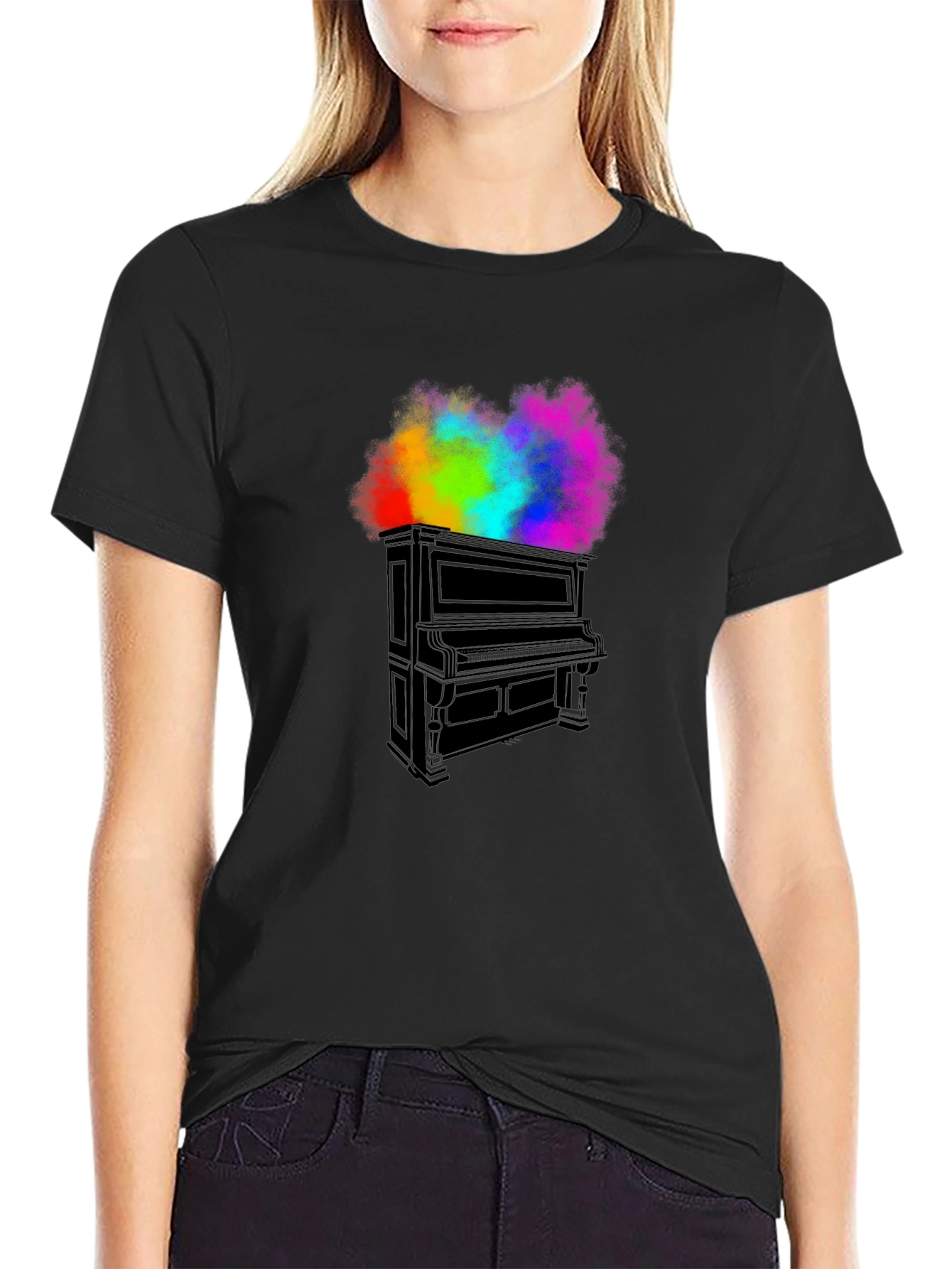 Piano Rainbow T-Shirt - Music Inspired Tee