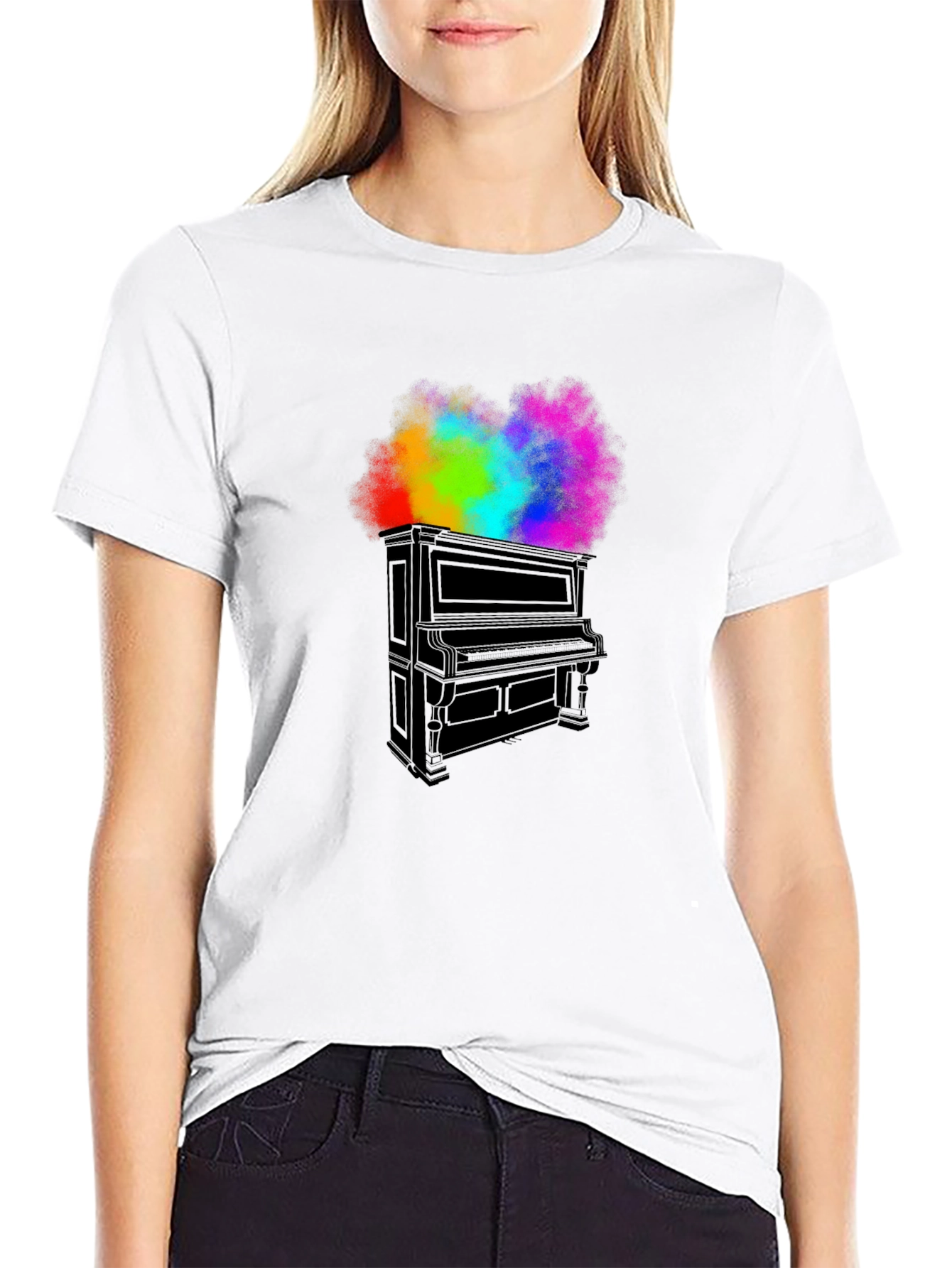 Piano Rainbow T-Shirt - Music Inspired Tee