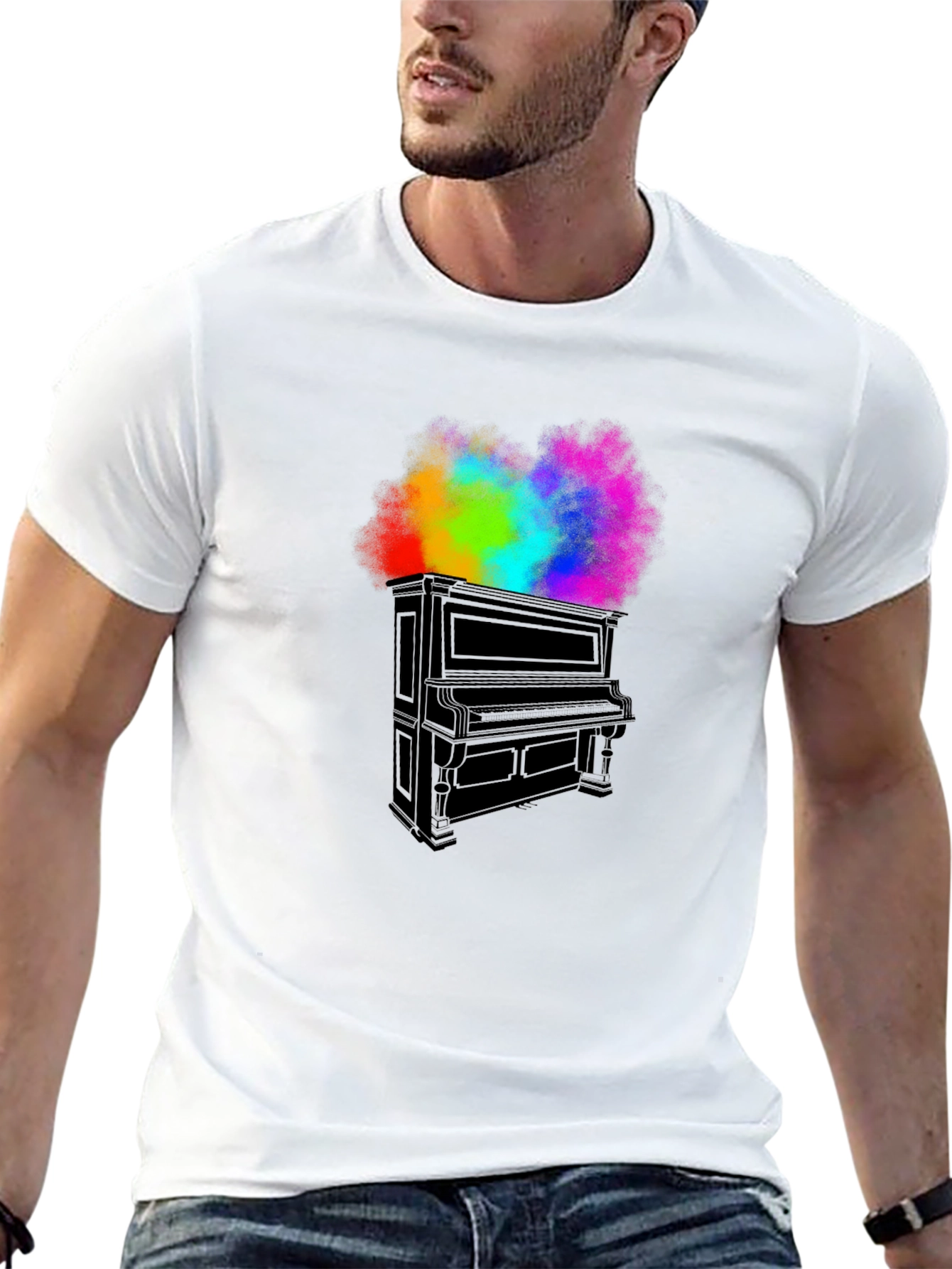 Piano Rainbow T-Shirt - Music Inspired Tee