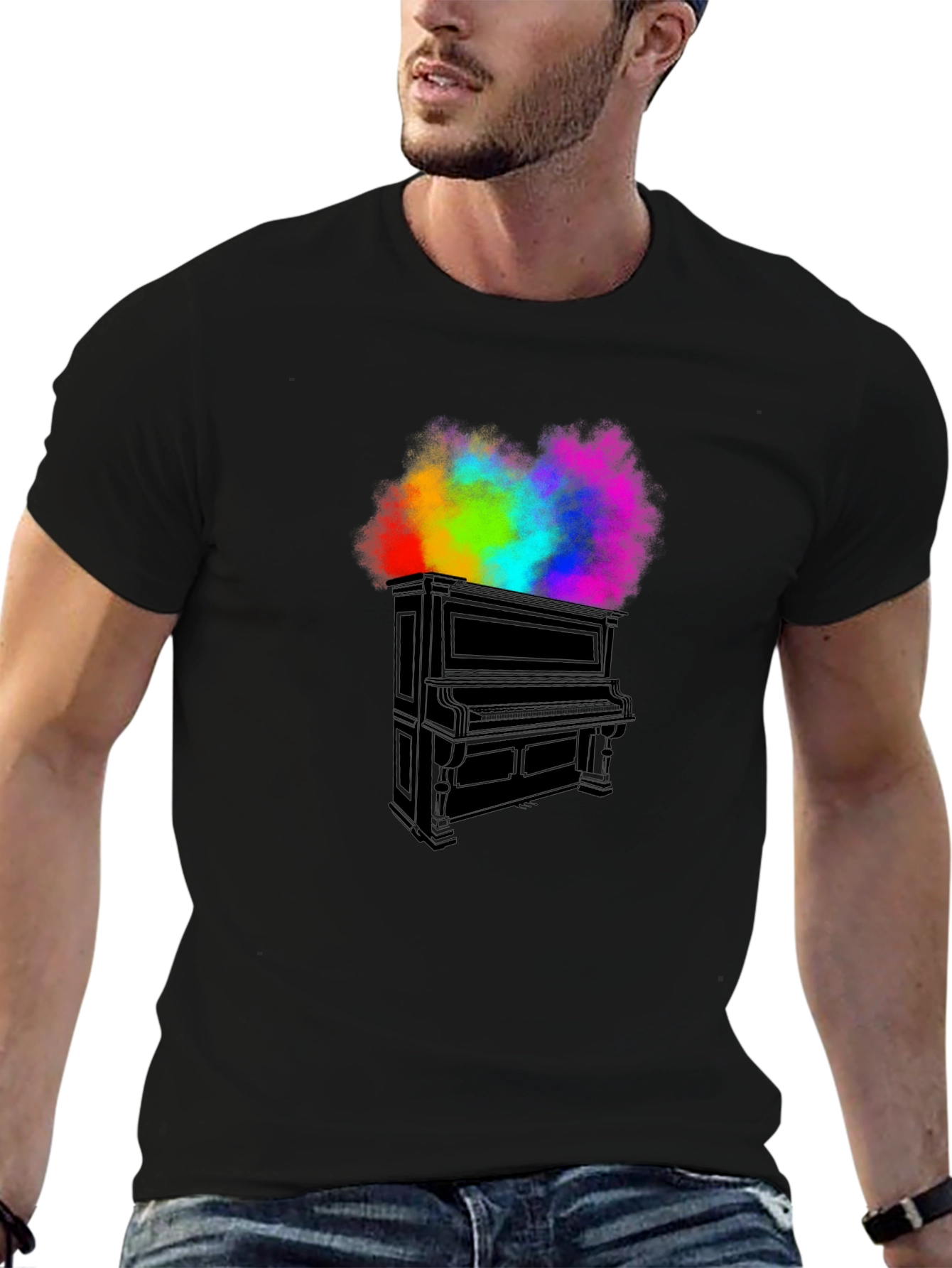 Piano Rainbow T-Shirt - Music Inspired Tee