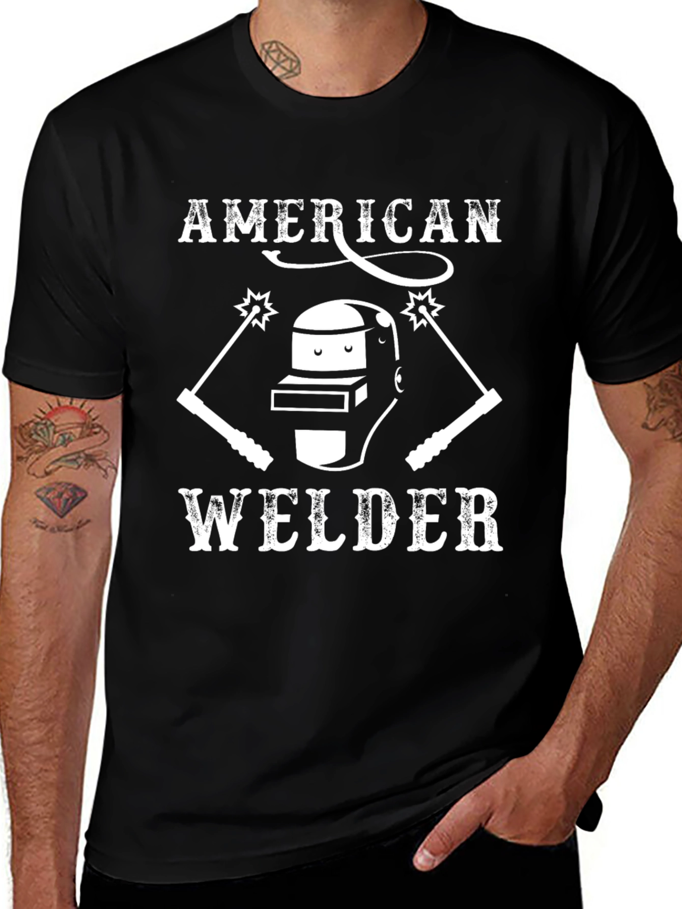 American Welder Graphic T-Shirt - Black