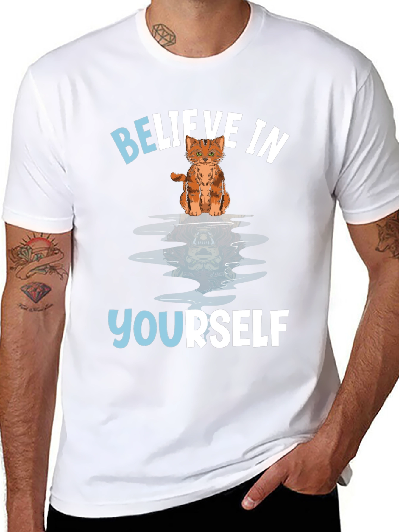 Believe In Yourself Cat Graphic Tee