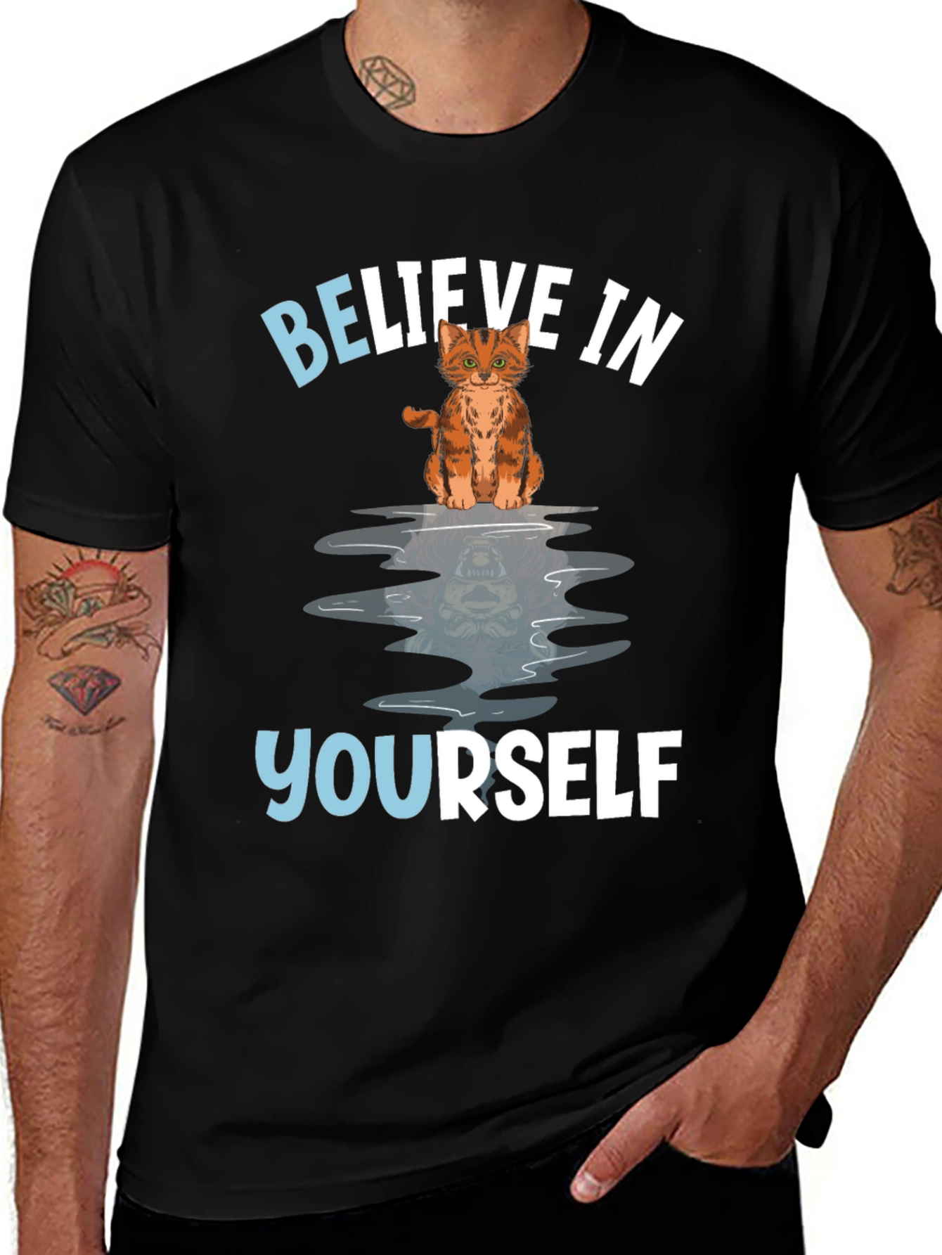 Believe In Yourself Cat Graphic Tee