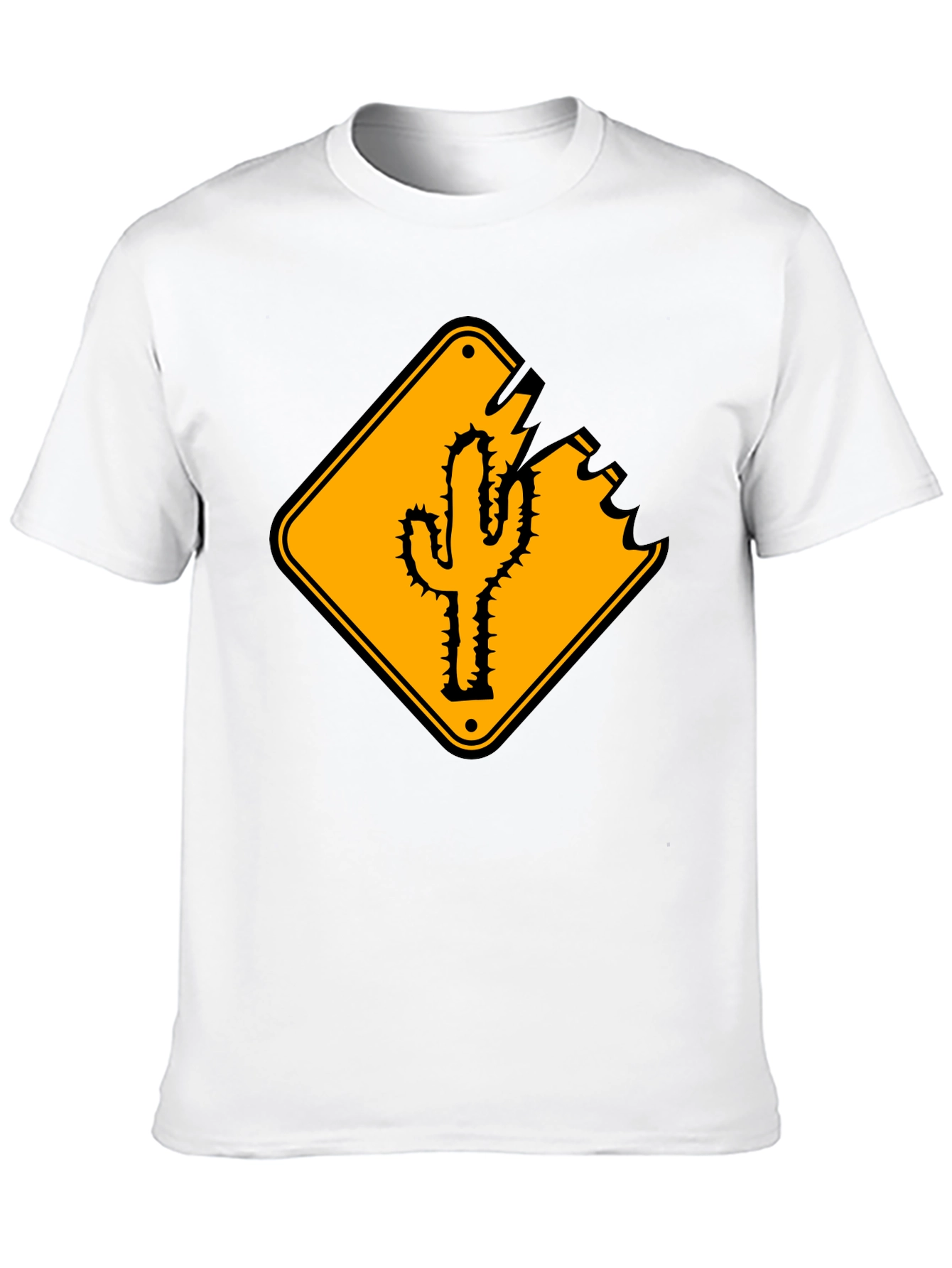 Cactus Road Sign Graphic Tee - Black