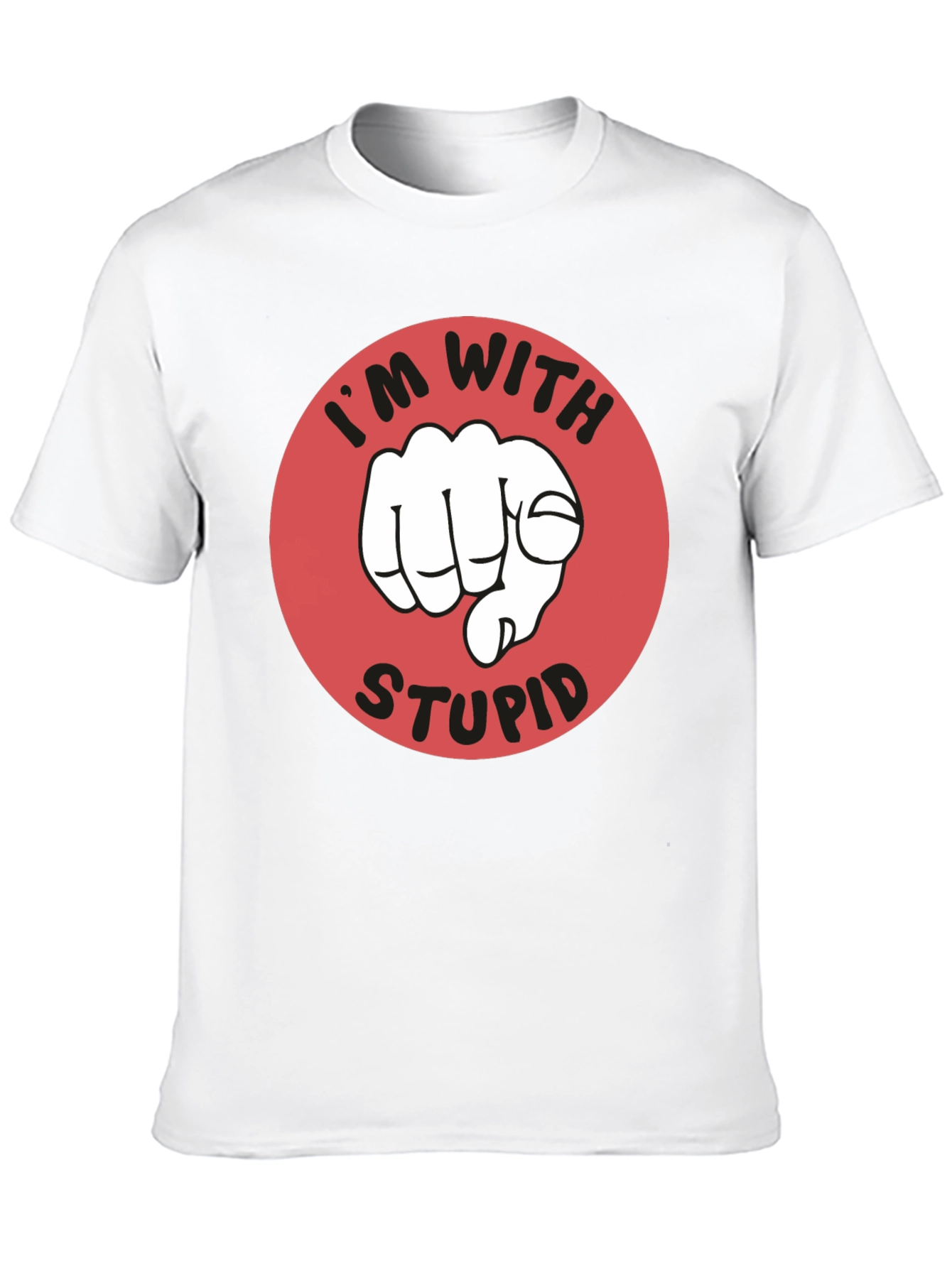 Im With Stupid Graphic Tee - Pointing Finger Design