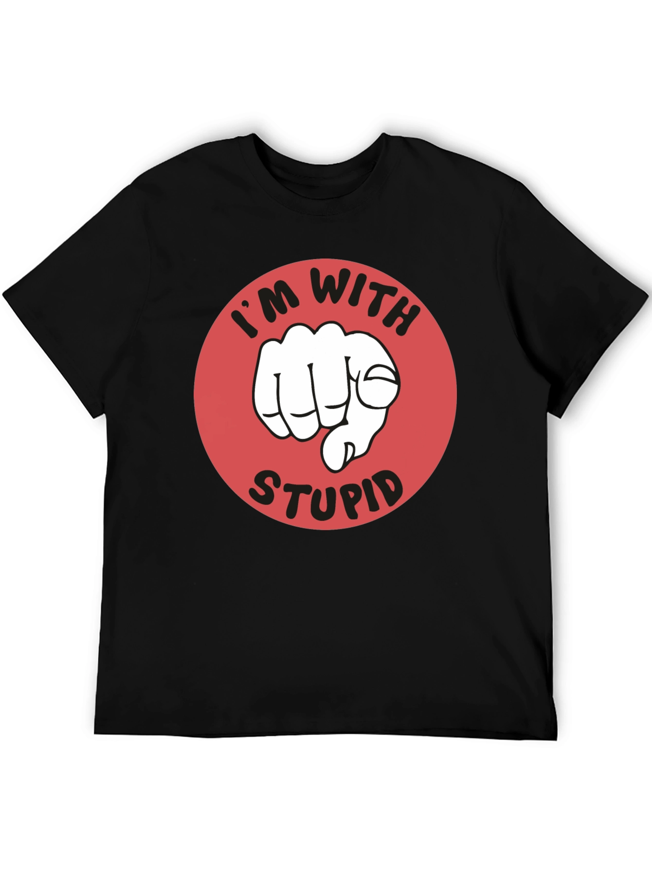 Im With Stupid Graphic Tee - Pointing Finger Design