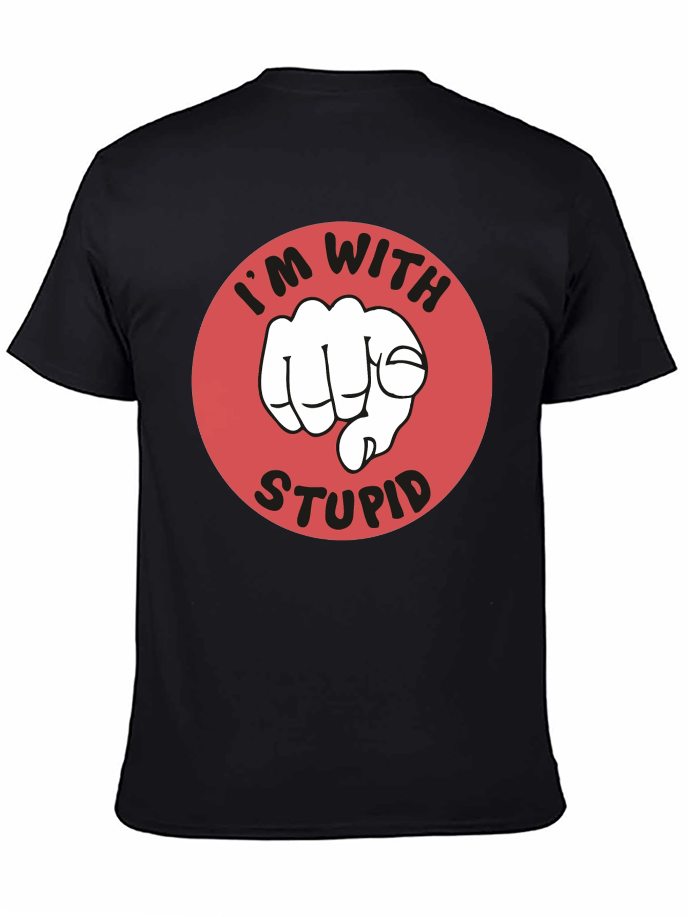 Im With Stupid Graphic Tee - Pointing Finger Design