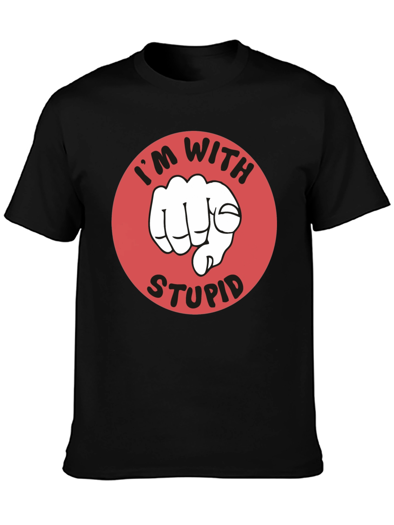 Im With Stupid Graphic Tee - Pointing Finger Design