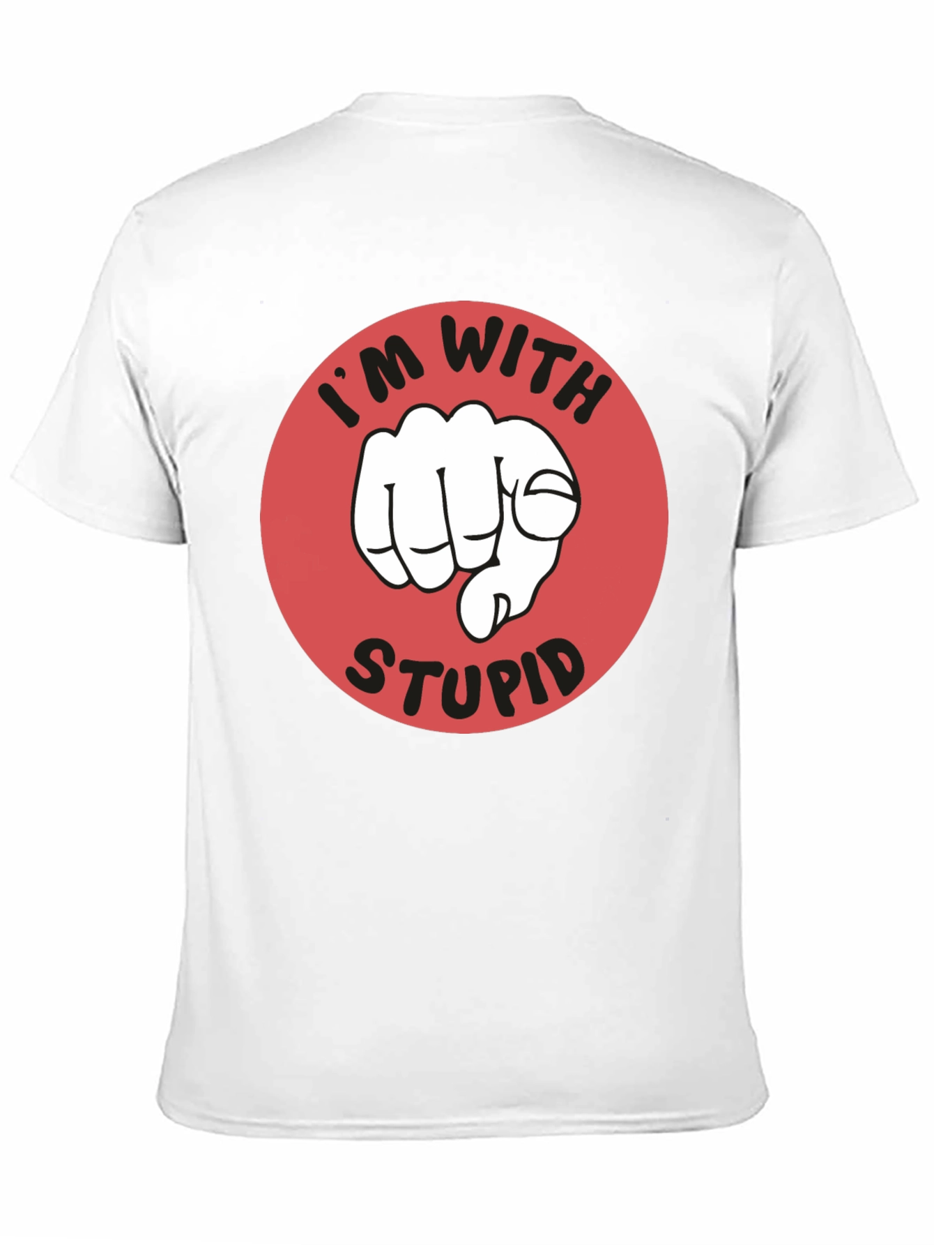Im With Stupid Graphic Tee - Pointing Finger Design