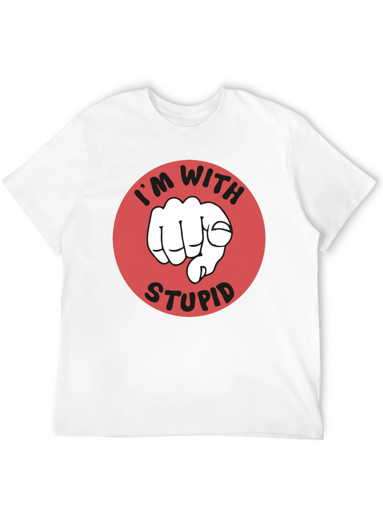 Im With Stupid Graphic Tee - Pointing Finger Design
