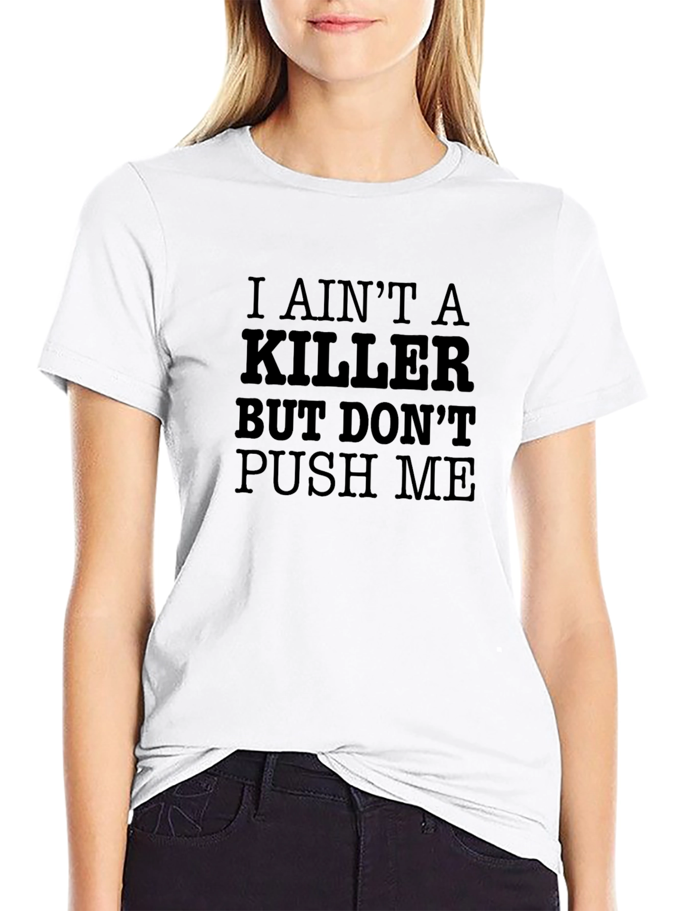 I Aint a Killer Black Graphic Tee