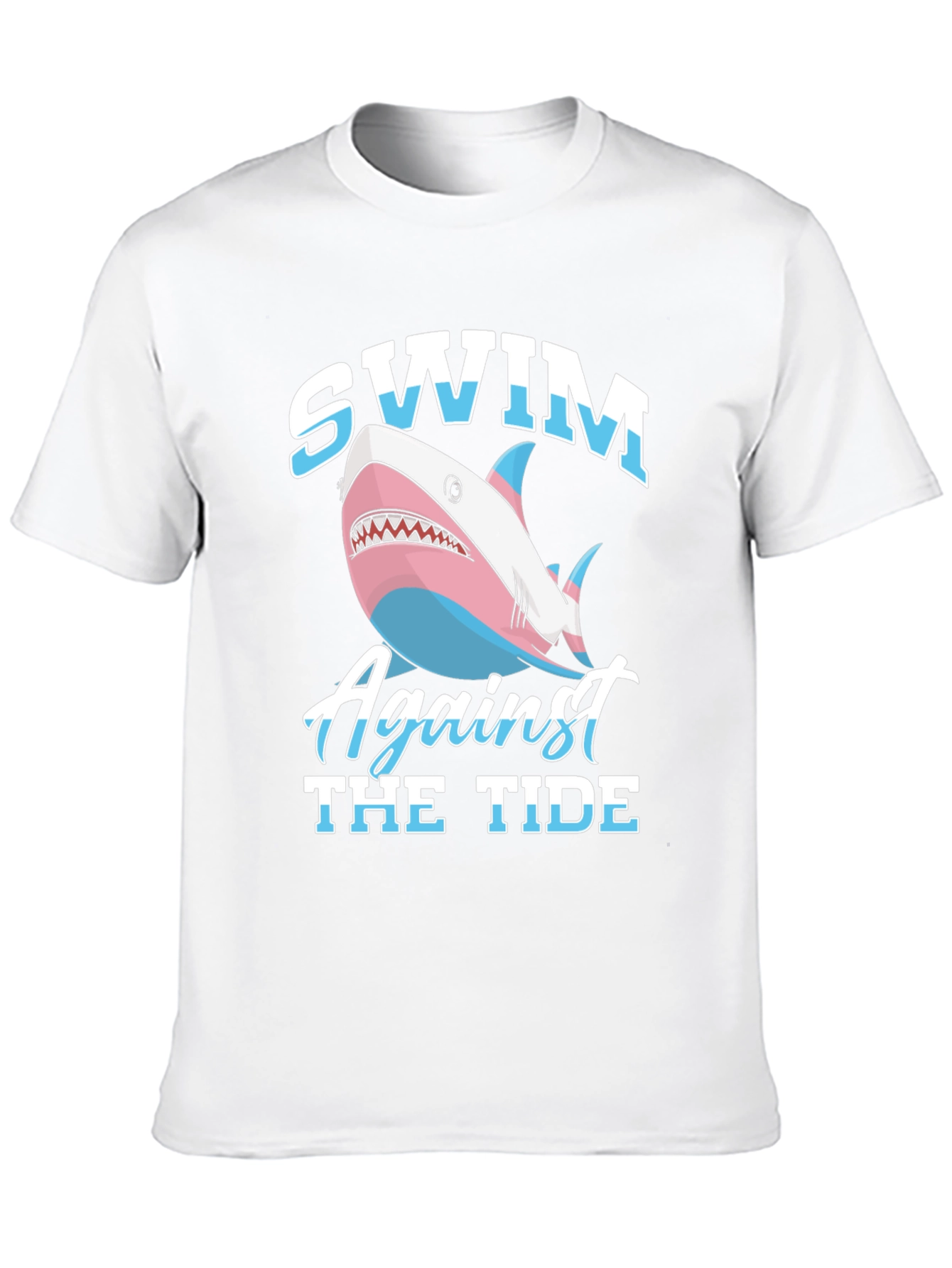 Swim Against The Tide Transgender Shark Graphic T-Shirt