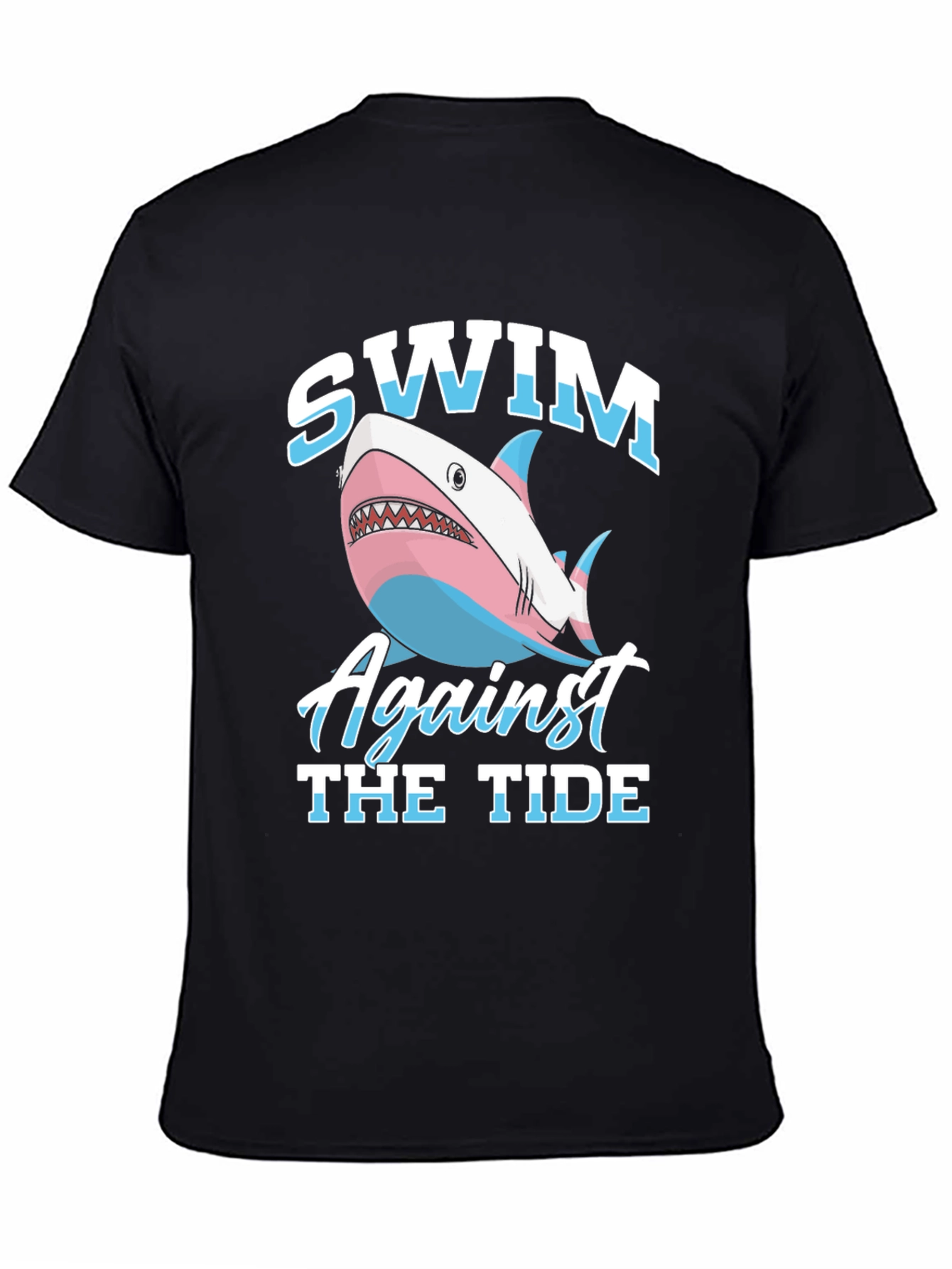 Swim Against The Tide Transgender Shark Graphic T-Shirt