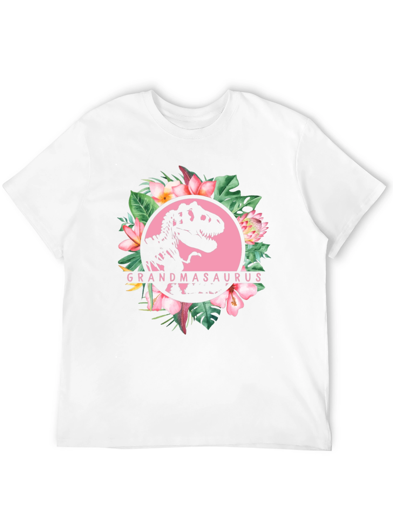 Grandmasaurus T-Rex Floral Graphic Tee
