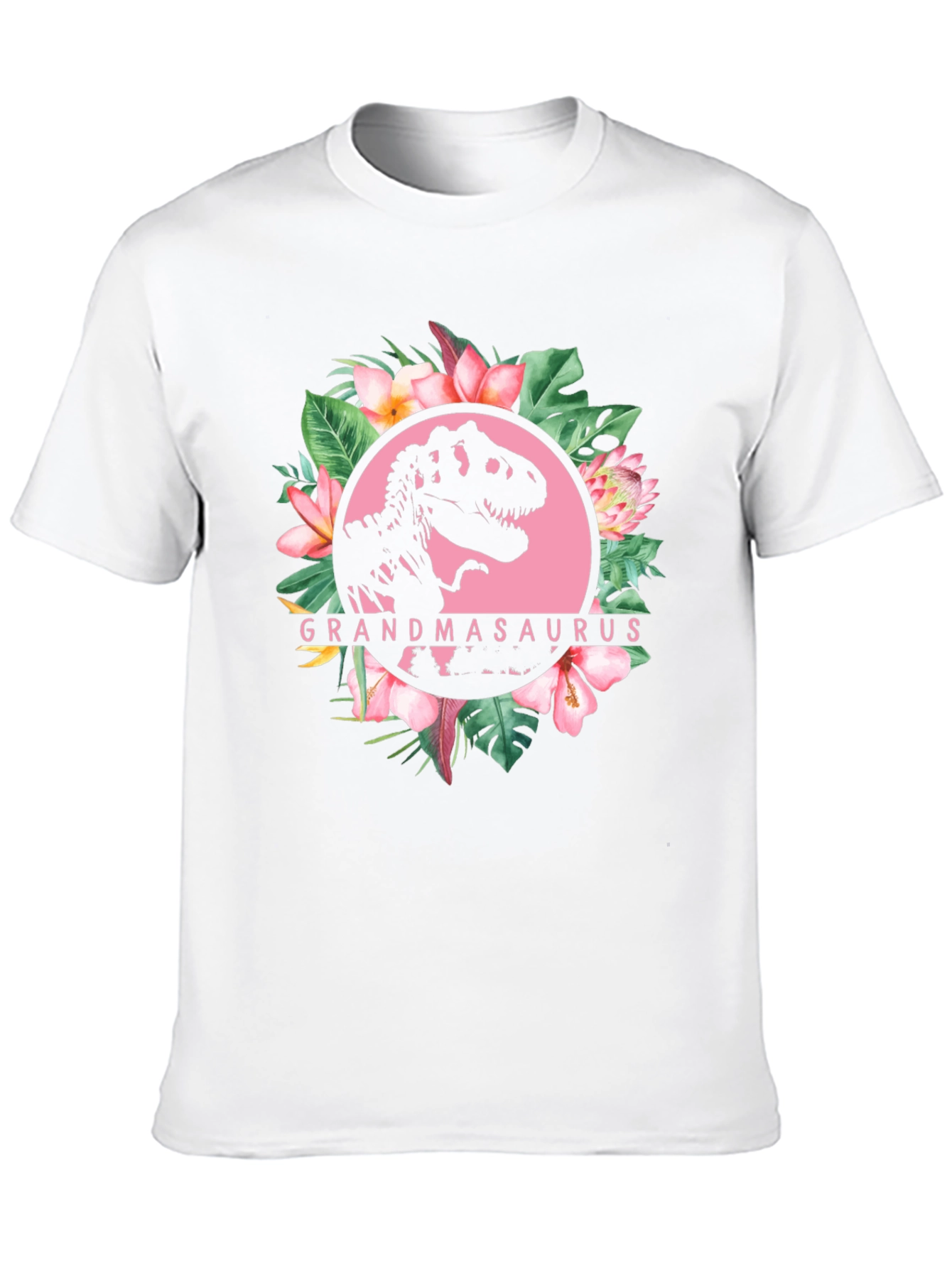 Grandmasaurus T-Rex Floral Graphic Tee