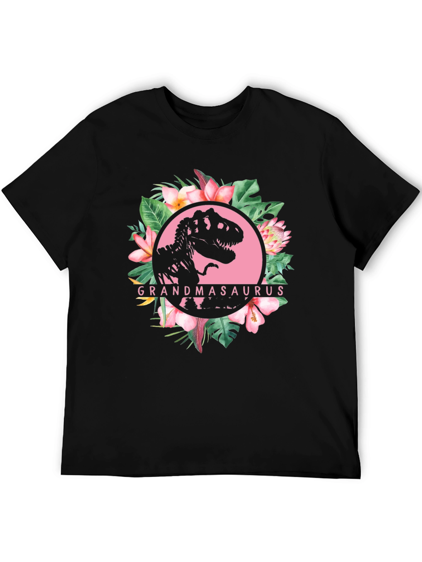 Grandmasaurus T-Rex Floral Graphic Tee
