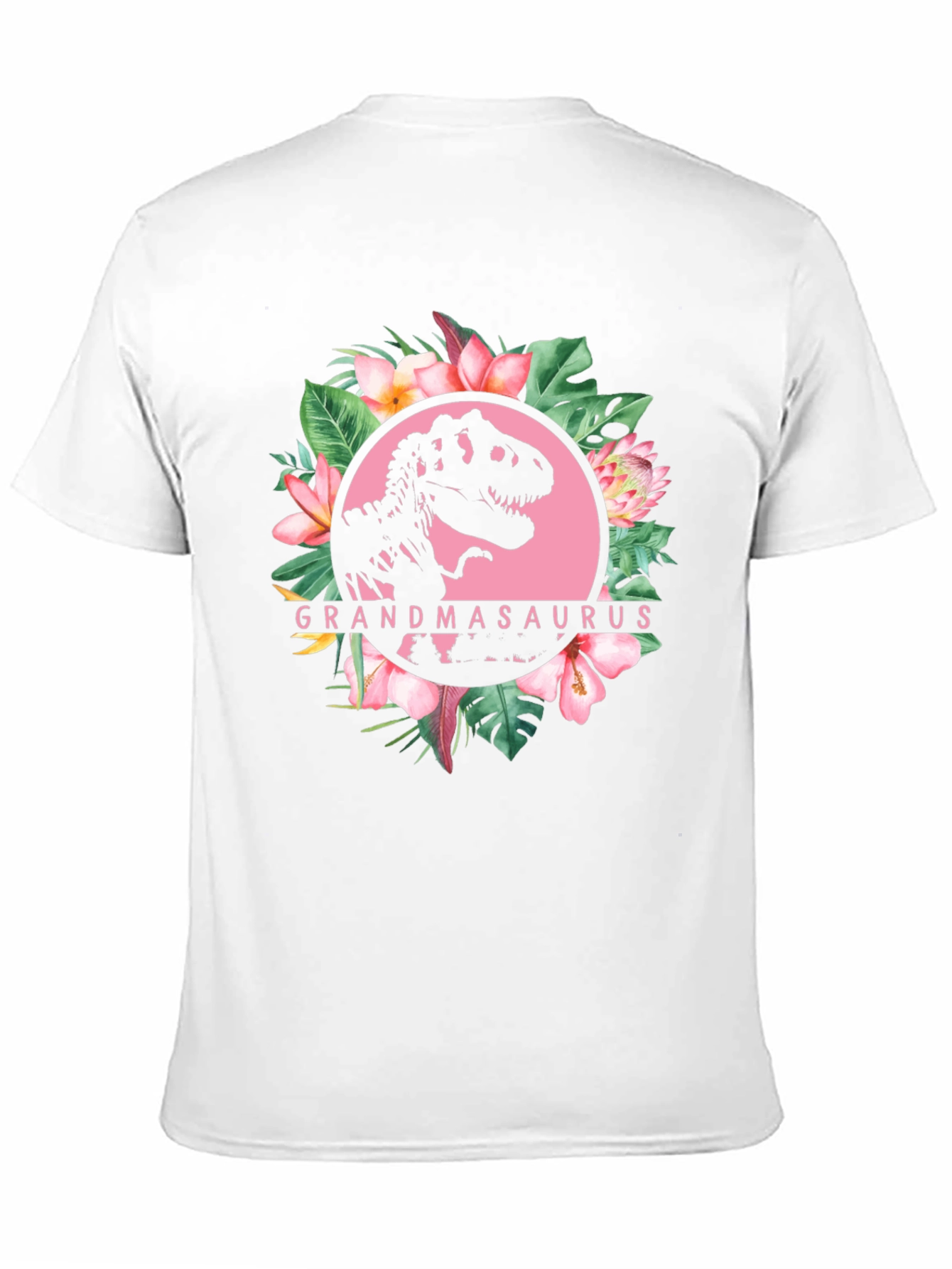 Grandmasaurus T-Rex Floral Graphic Tee