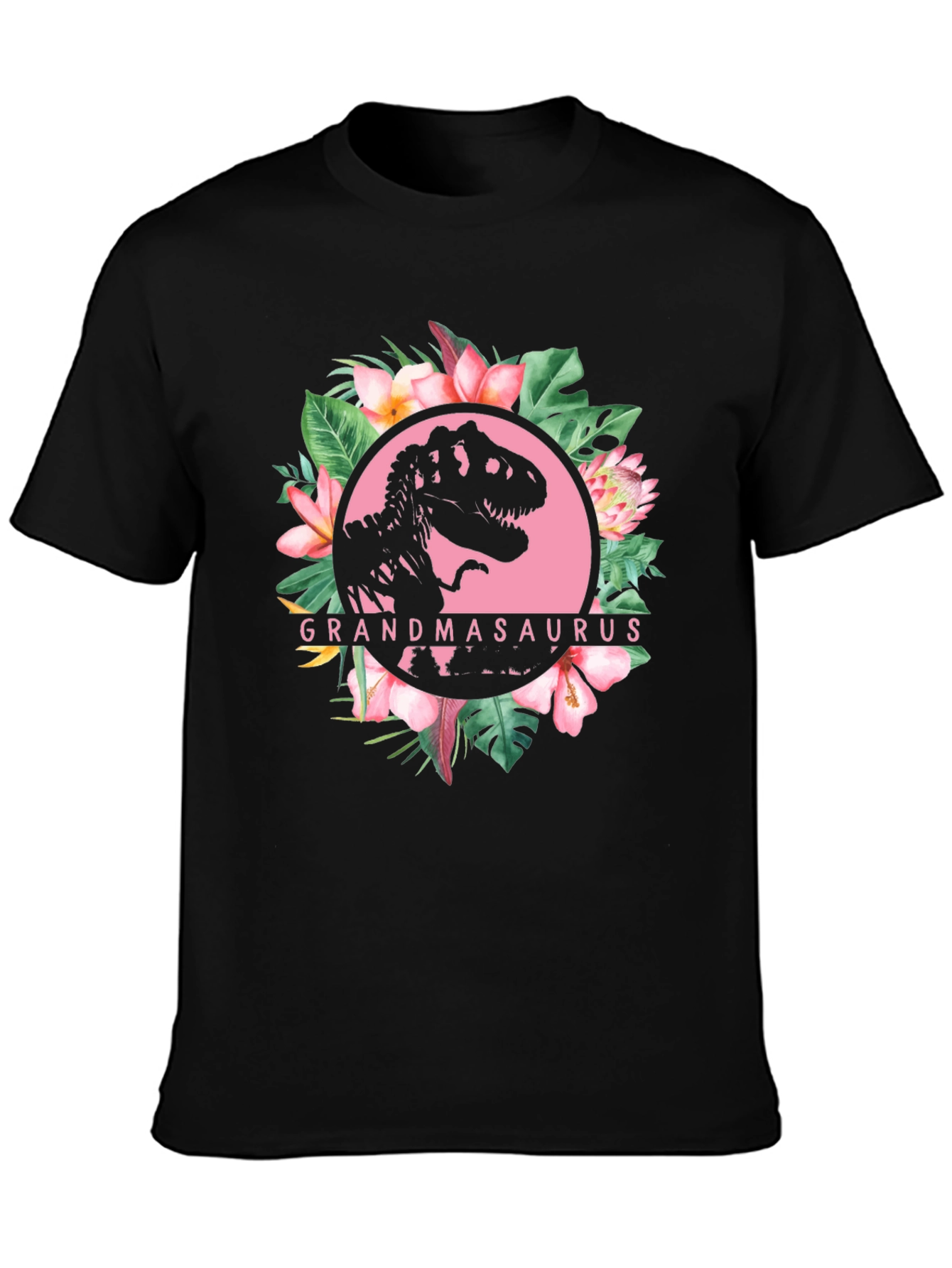 Grandmasaurus T-Rex Floral Graphic Tee