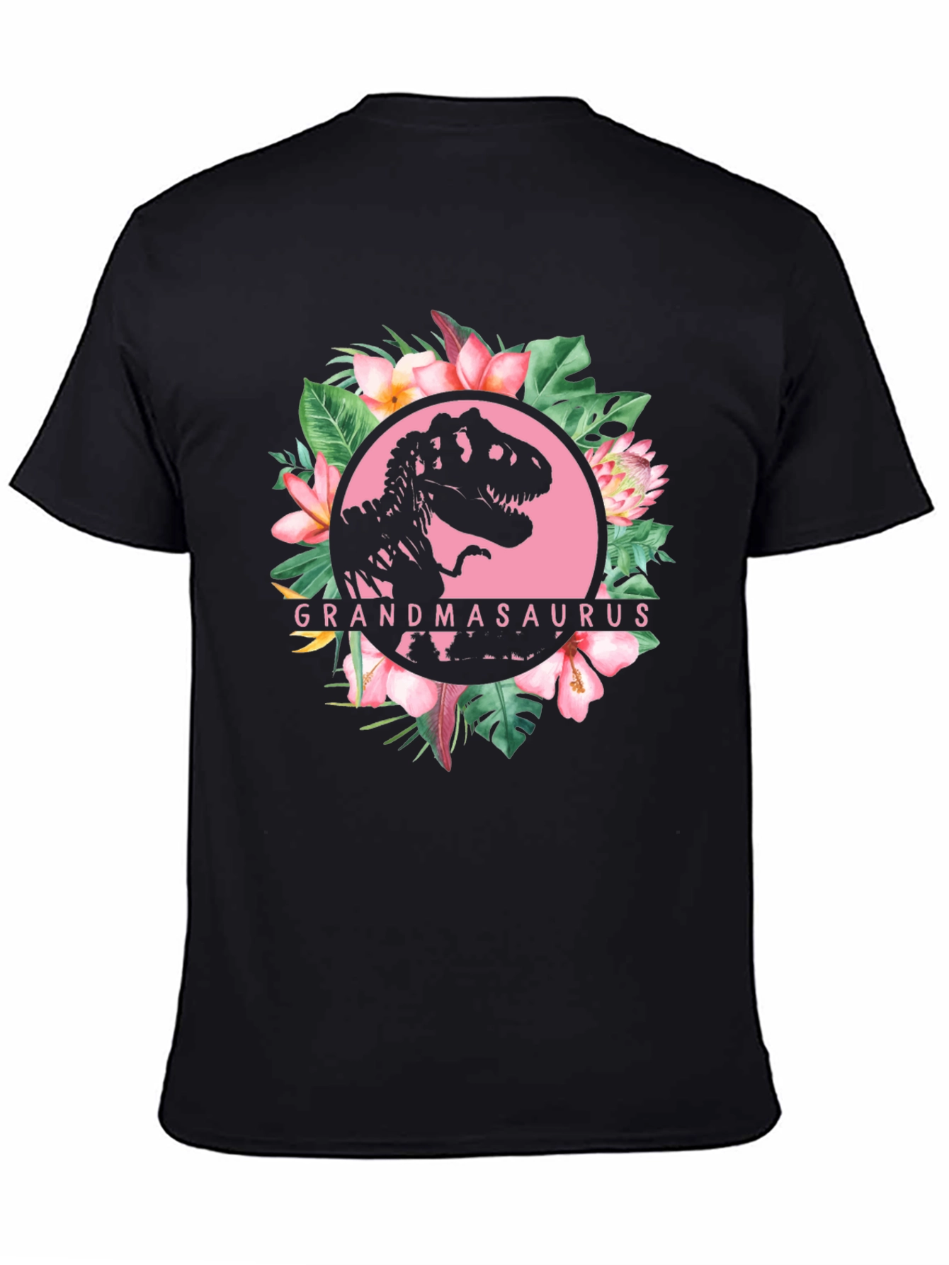 Grandmasaurus T-Rex Floral Graphic Tee
