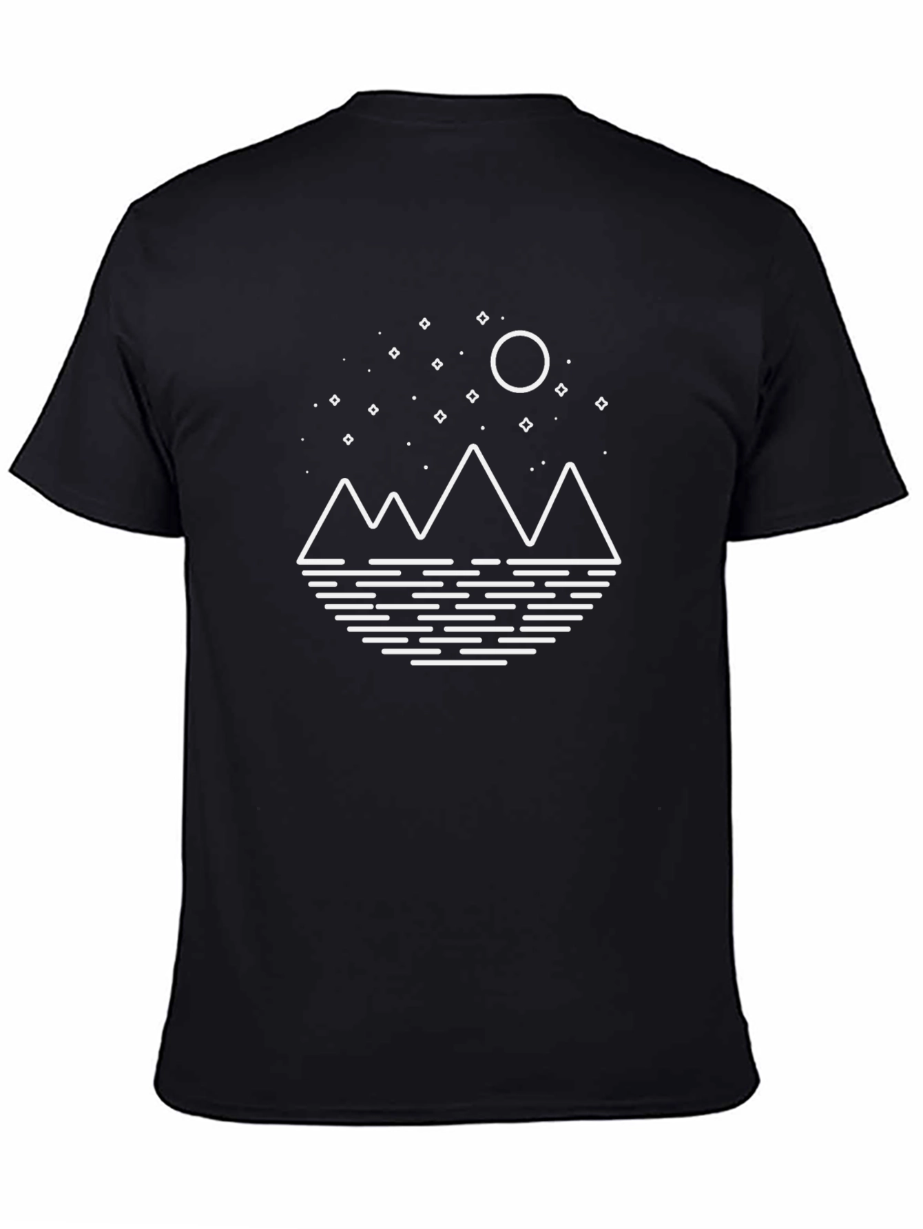 Mountainscape Graphic Tee - Black Cotton Blend