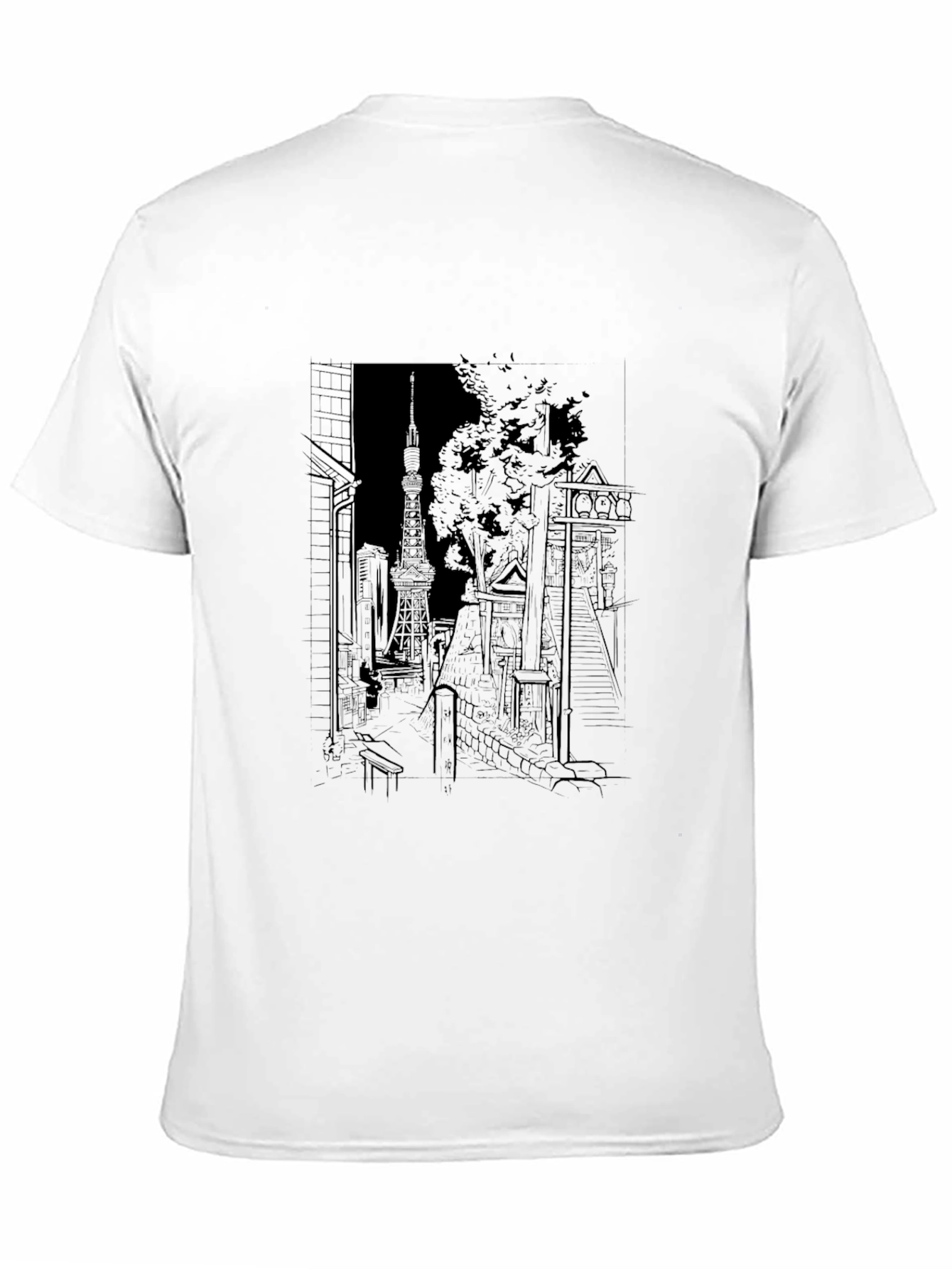 Tokyo Tower Graphic Print T-Shirt - Urban Style Tee