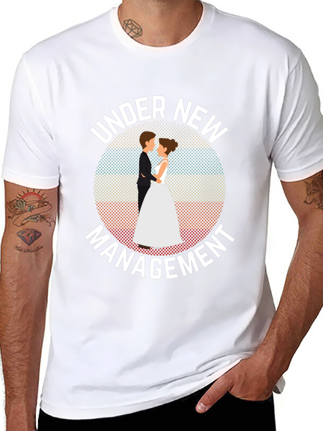 Under New Management T-Shirt - Wedding Humor Tee