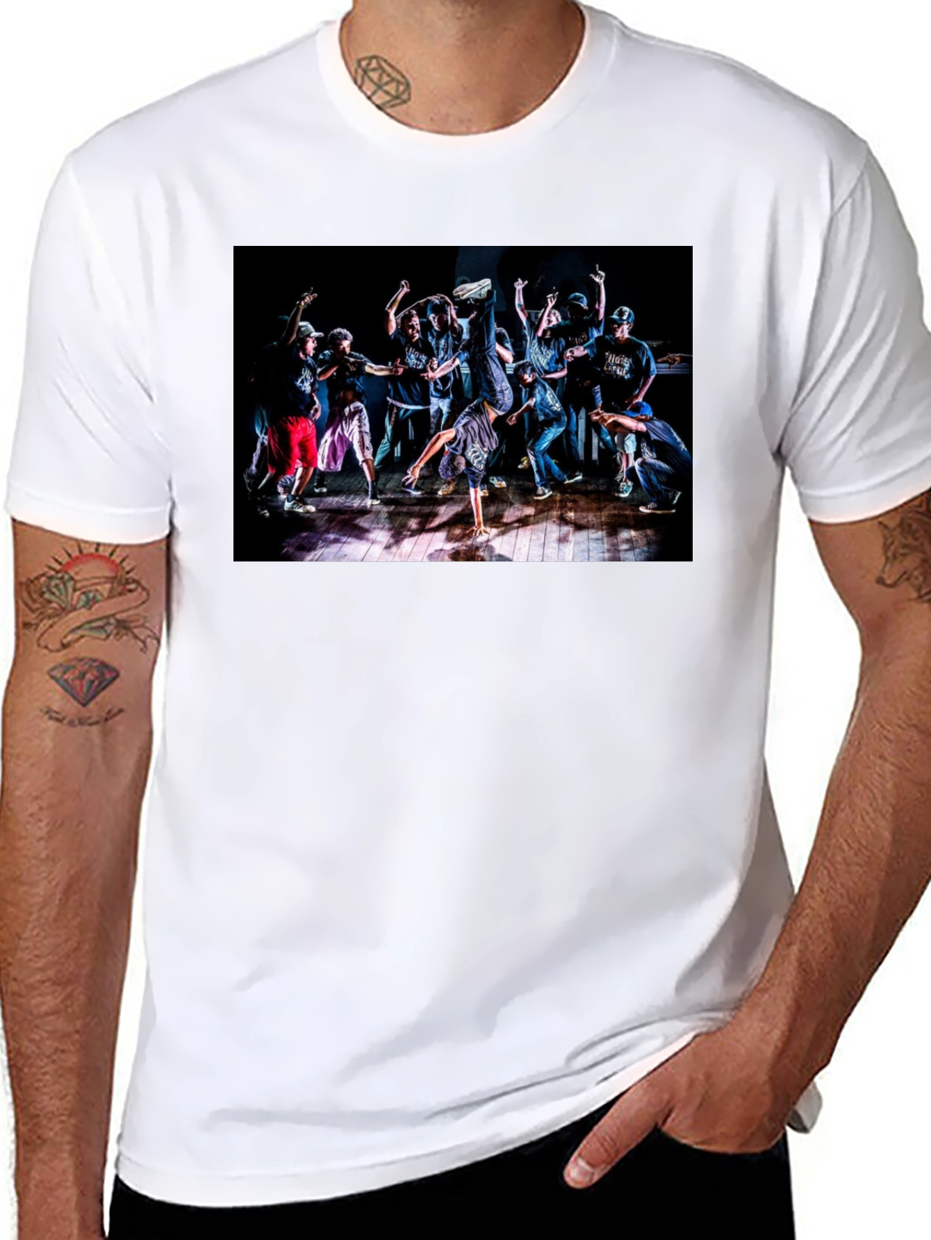 Dance Crew Graphic Tee - Black