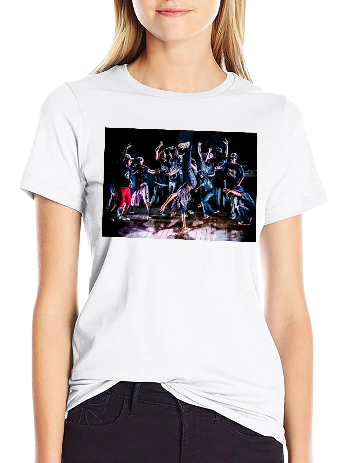 Dance Crew Graphic Tee - Black