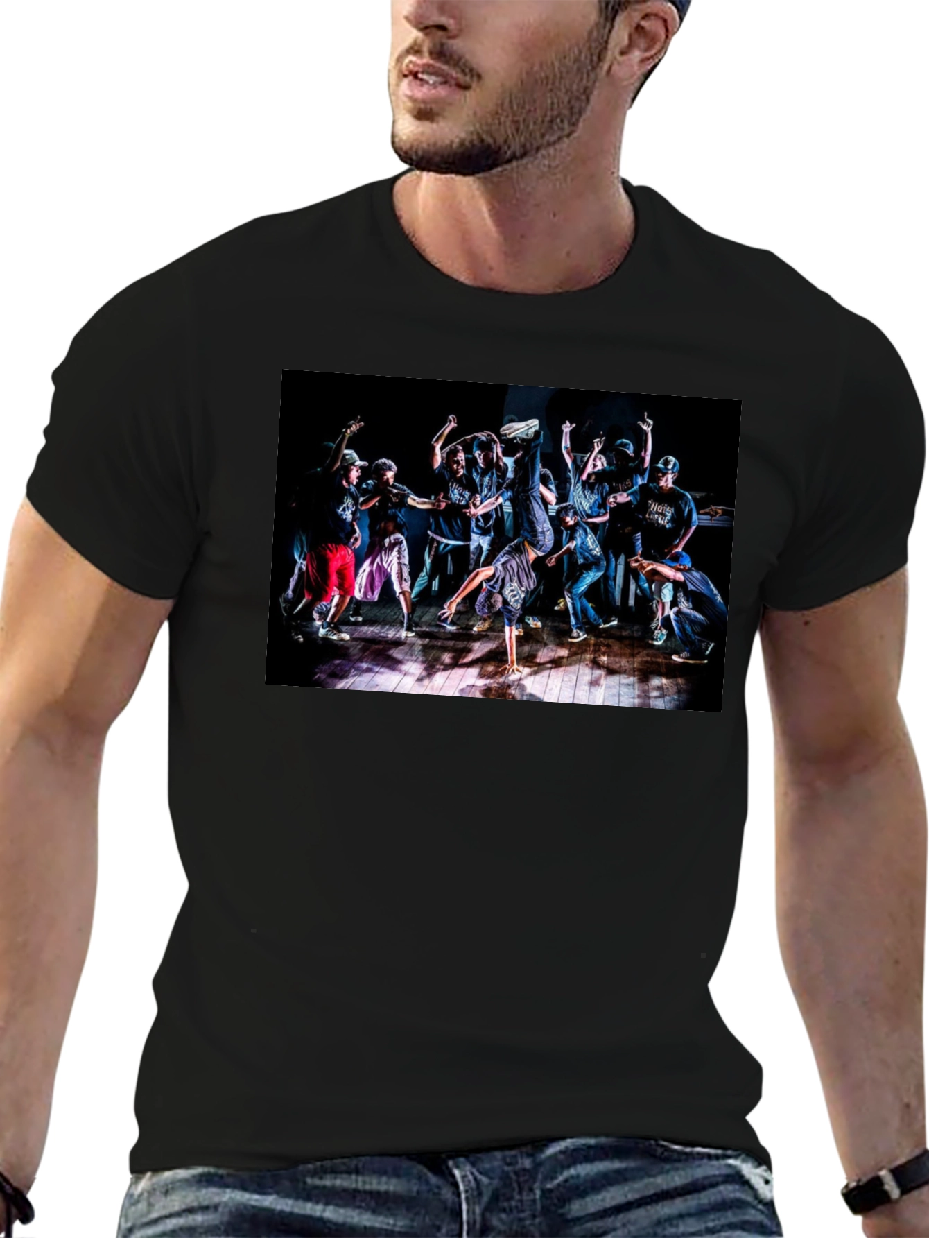 Dance Crew Graphic Tee - Black